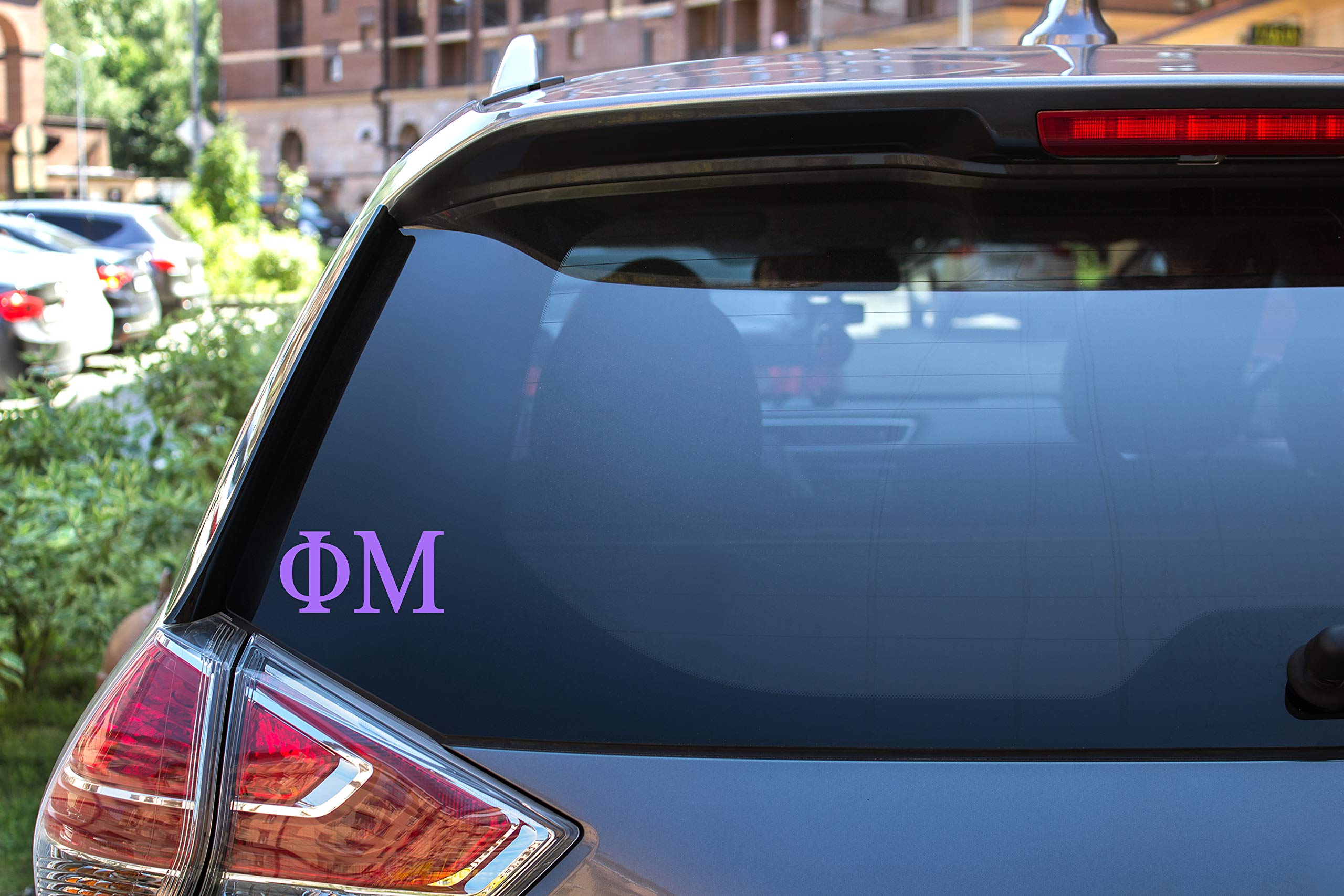 Pro-Graphx Phi Mu Greek Sorority Sticker Decal, 2.5 Inches Tall, Lilac