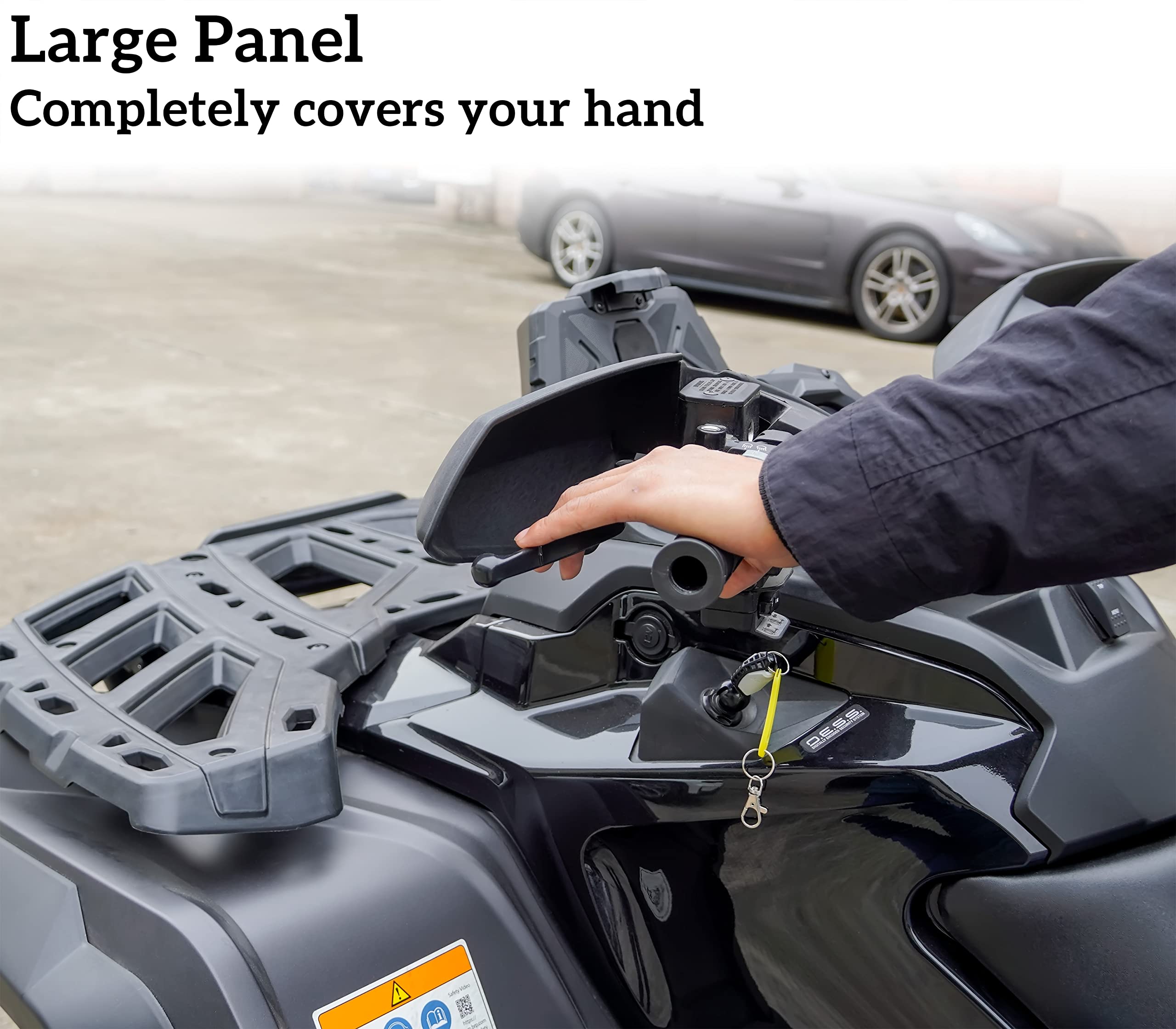 Sautvs Black Handguards Protector Wind Deflector For Can Am Outlander, Plastic Hand Guards Air Deflector Kit For Can-Am Outlander Max Renegade 2006-2022 Accessories (1Pcs, Replace #709400822)