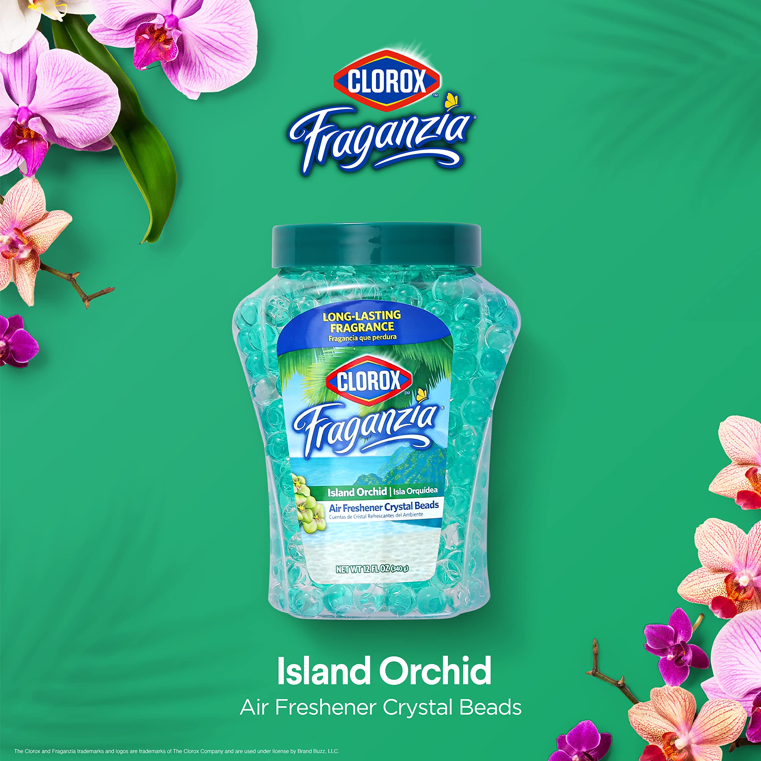 Clorox Fraganzia Aircare Beads Twin Pack Two 12oz Island Orchid LongLasting Air Freshener Beads Gel Beads Air Freshener in Islan
