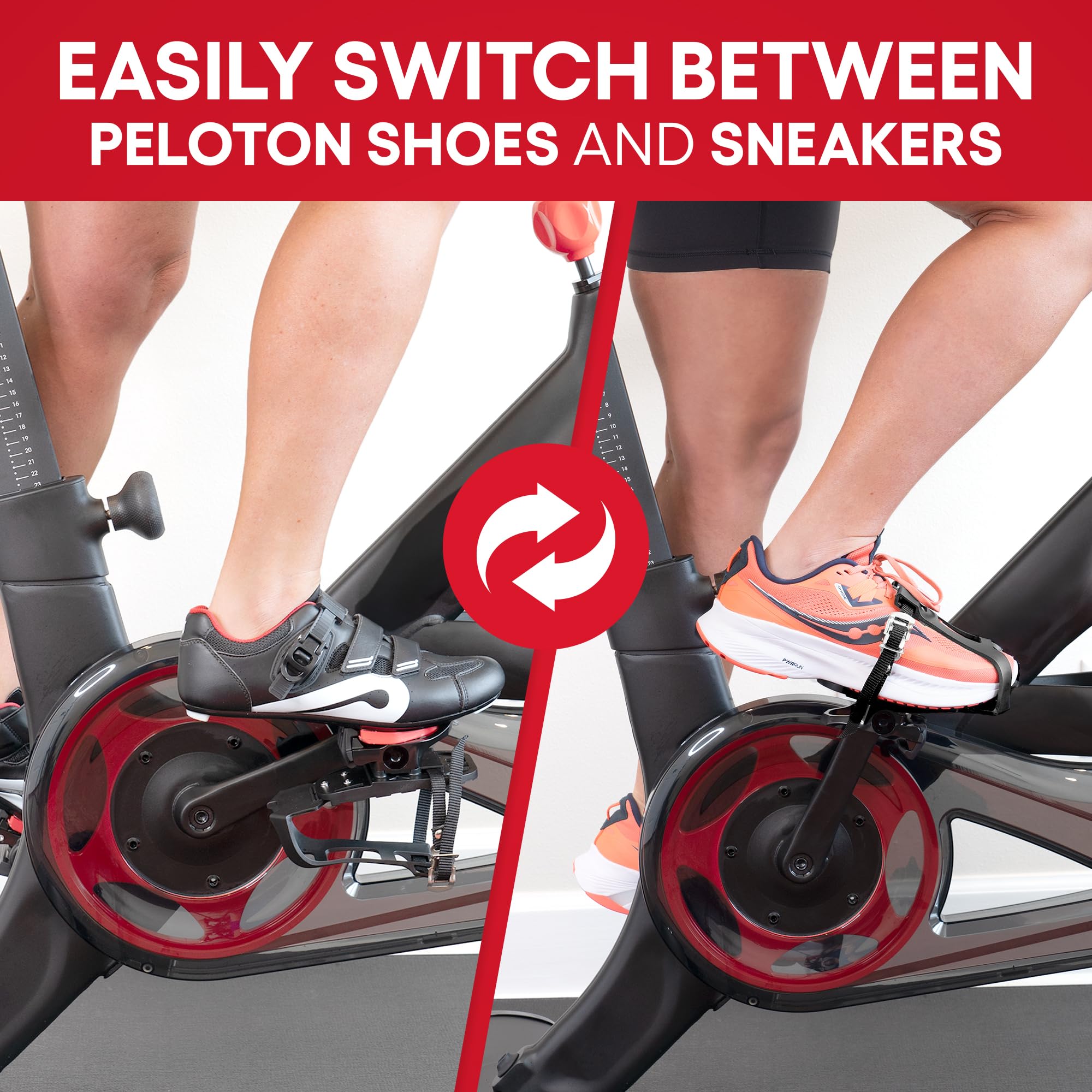 Dual Function Toe Cages - Convert Peloton Pedals To Two Sided Toe Cages Or Delta Cleats - Pedal Converters - Compatible With Pel