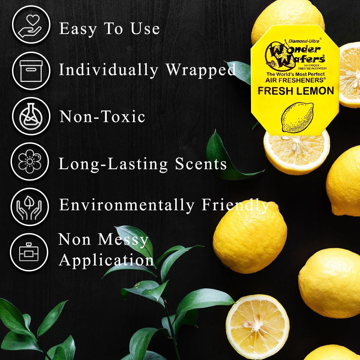 GARIZZE Wonder Wafers Air Freshener Variety Pack - 24 Individually Wrapped Car Fresheners with 24 Scents, 24 Count