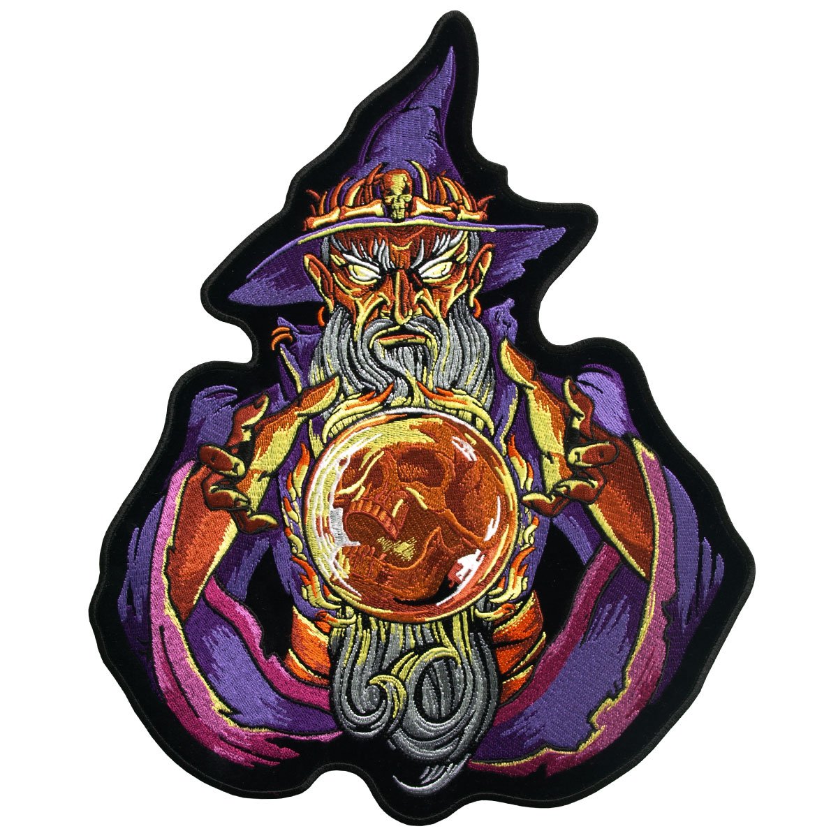 Hot Leathers Wizard Patch (Multicolor, 10'' Width X 12'' Height)