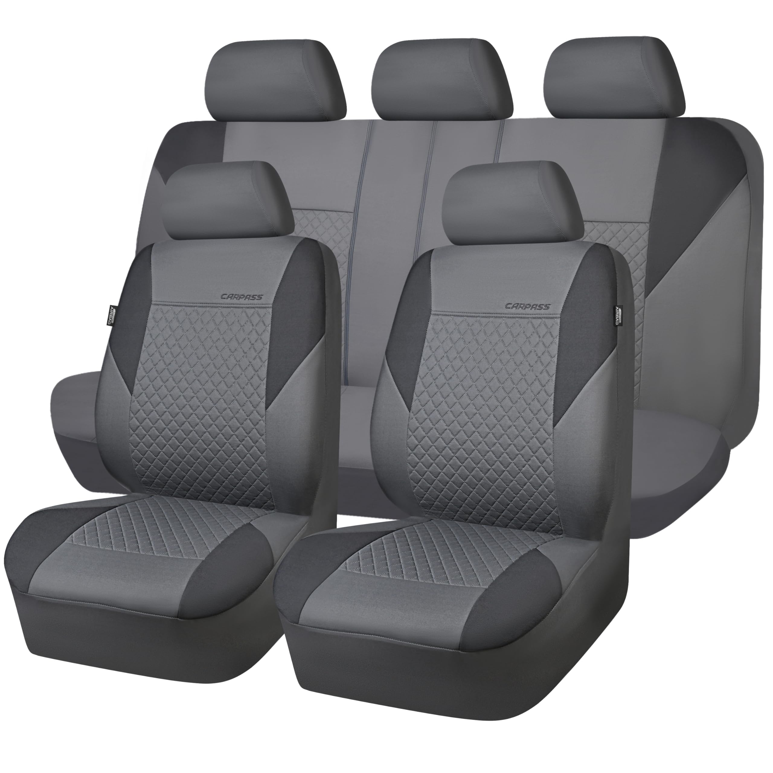 Car Pass Ultrasonic Embossing Cloth Universal Seat Covers-Breathable Car Seat Cover With 5Mm Composite Sponge Inside,Airbag Comp