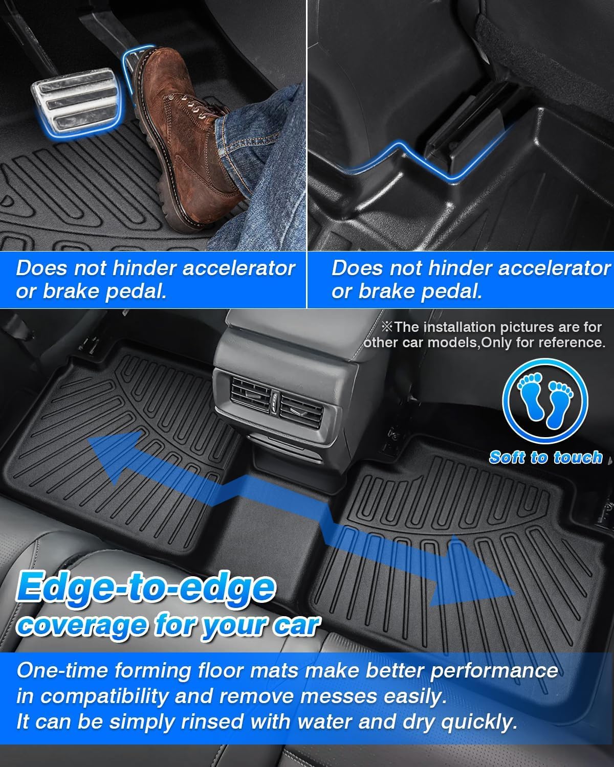 Cartist Floor Mats Fit For 2014-2018 Chevy Silverado & Gmc Sierra 1500 Crew Cab;2015-2019 Silverado/Sierra 2500Hd/3500 Hd Crew C