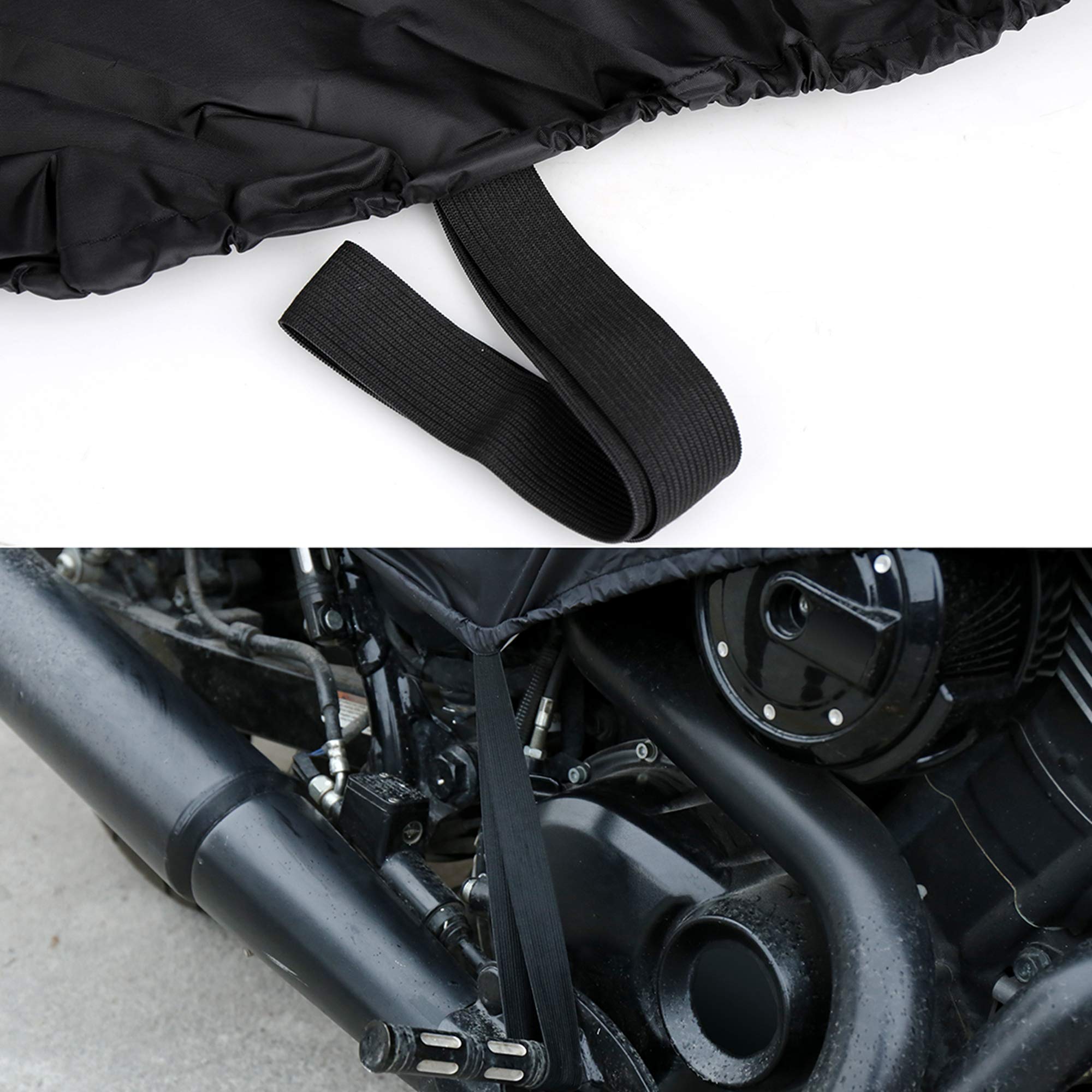 X Autohaux Motorcycle Cover Lightweight Half Cover Outdoor Waterproof Rain Dust Protector Black Xl For Most Full Dress Touring C