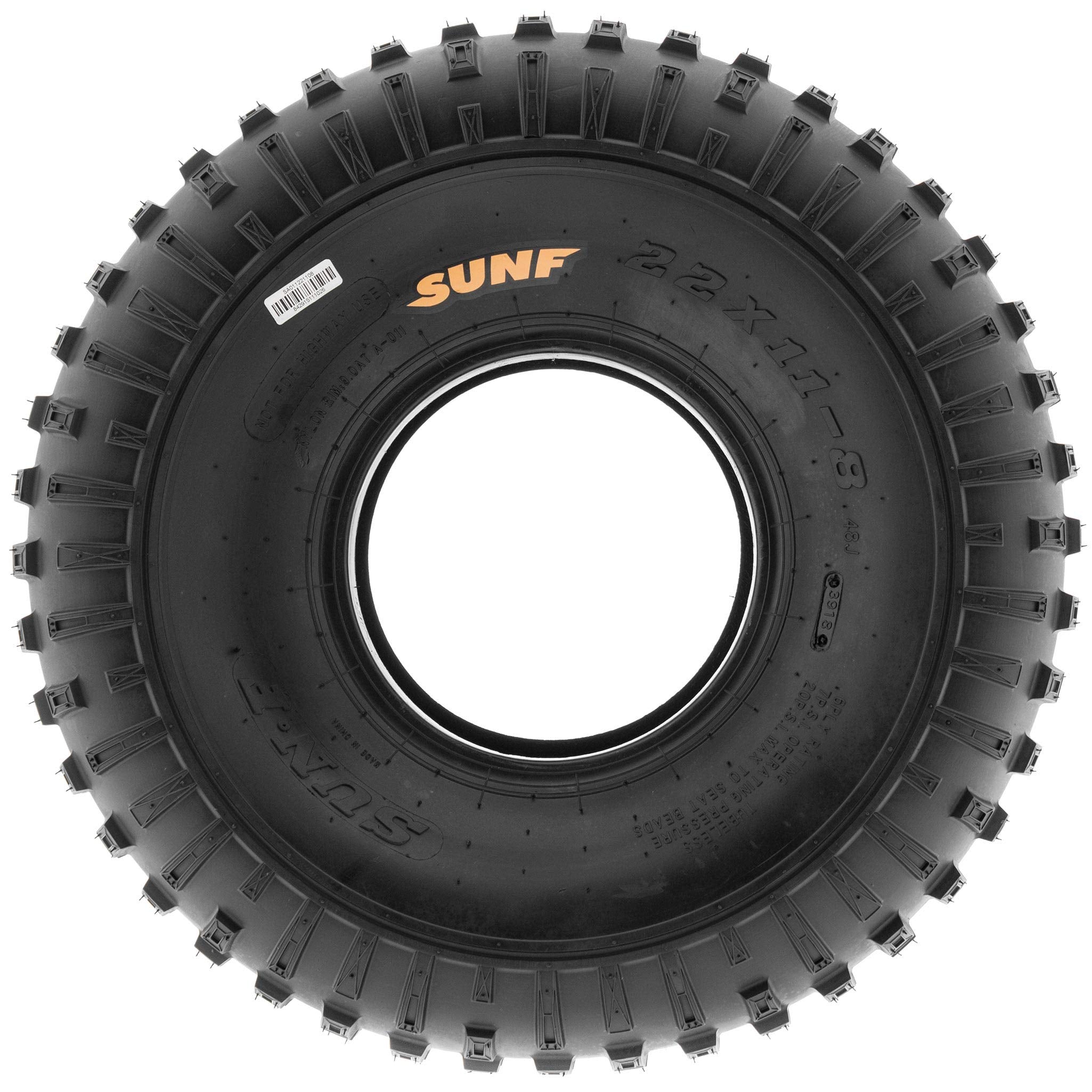 Pair Of 2 Sunf Xc Sport 22X11-8 Atv Golf-Cart Lawn-Mower Knobby Tires, 6 Pr, Tubeless A011