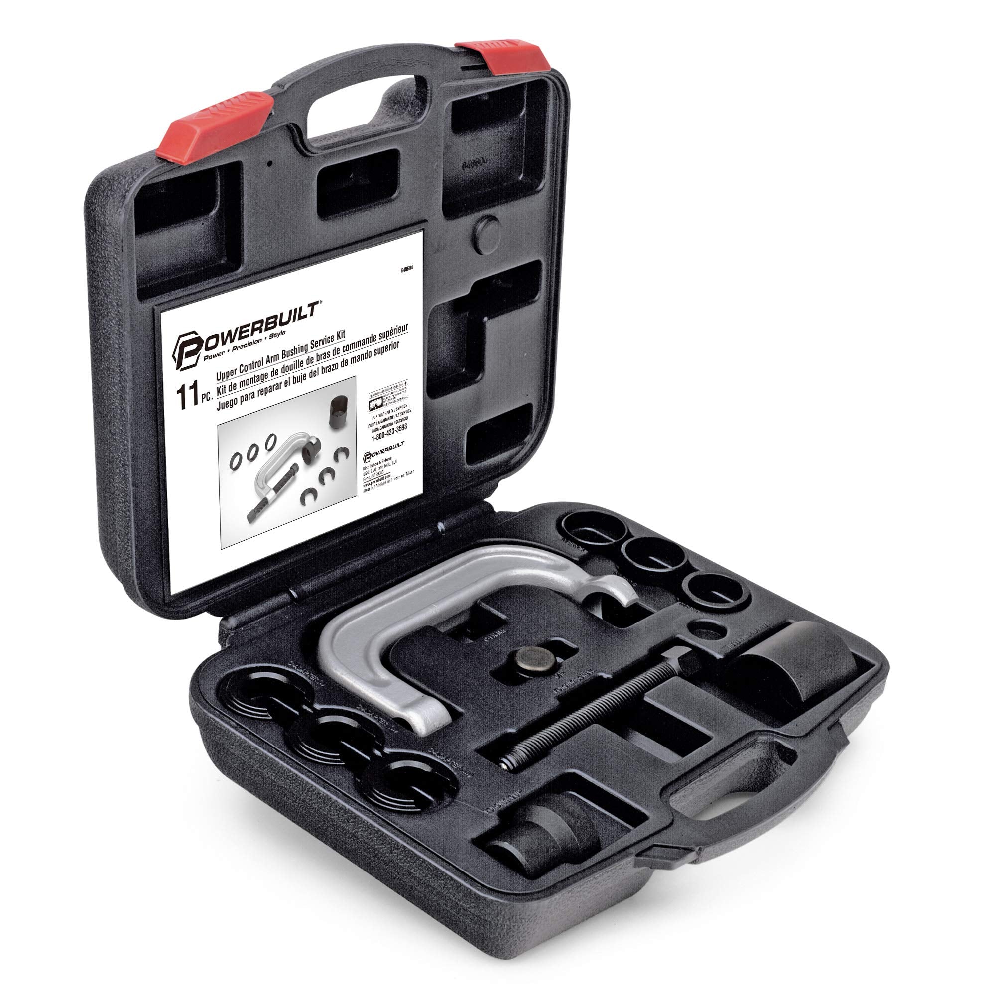 Powerbuilt Upper Control Arm Bushing Service Tool Set For Ford, Gm And Chrysler, Remove And Install Car Bushings, 648604