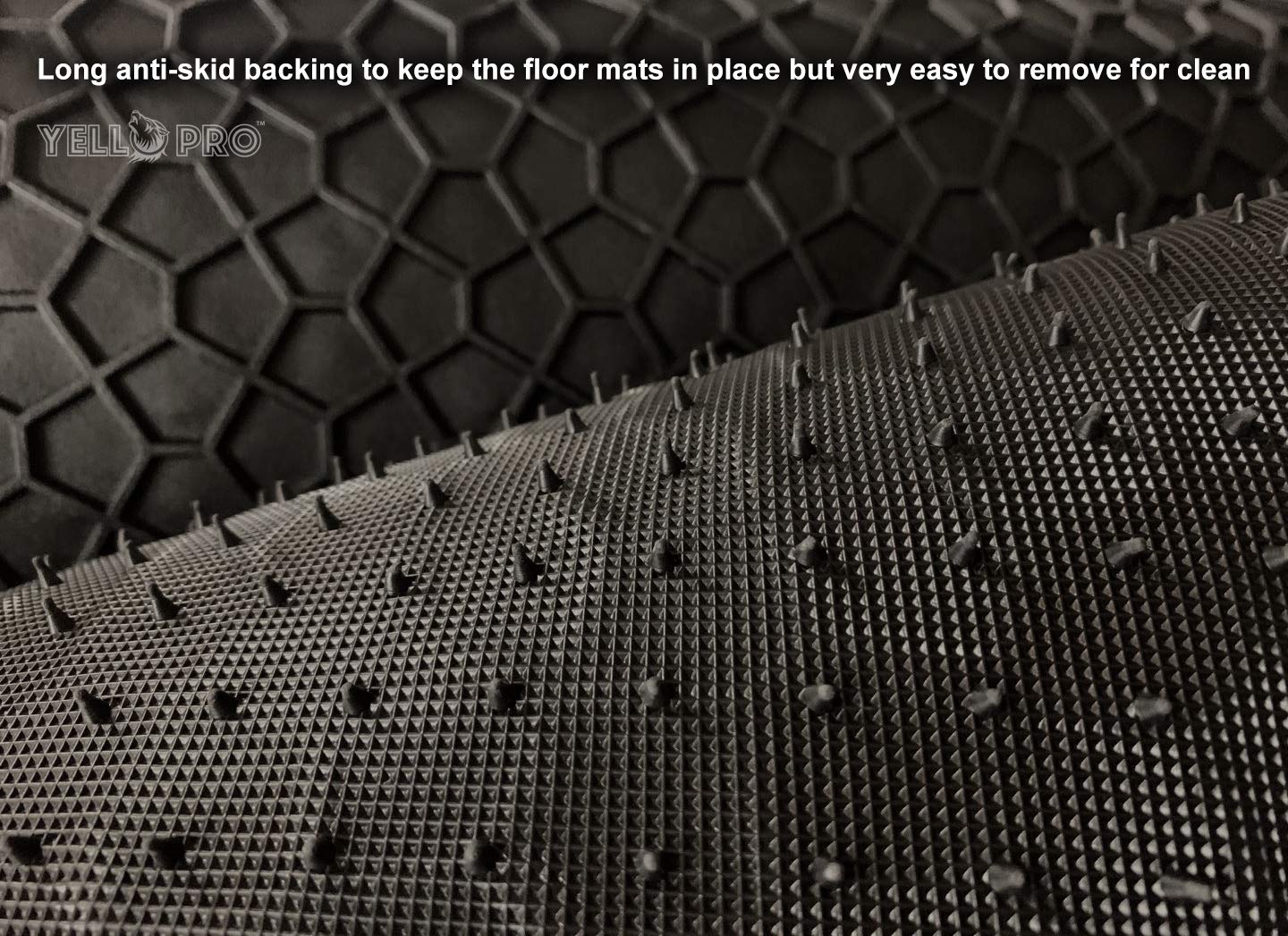 Yellopro Custom Fit Heavy Duty Front Row (1Pc) Floor Mat For Dodge 2014-2025 Ram Promaster Van 1500 2500 3500 - All Weather - Anti-Slip Black Rubber [Made In Usa]