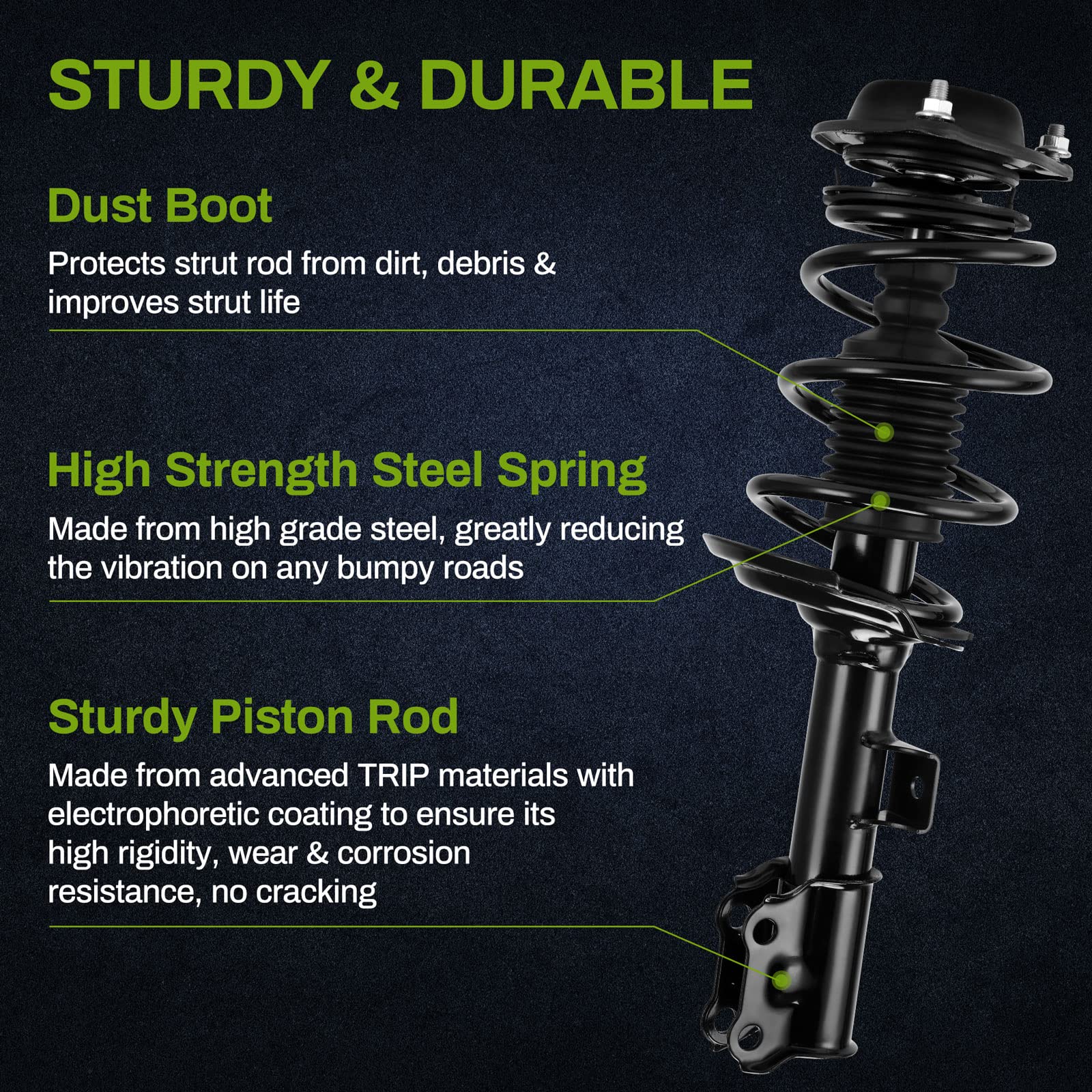 Autosaver88 Front Pair Complete Quick Struts Compatible With 2011-2016 Hyundai Elantra