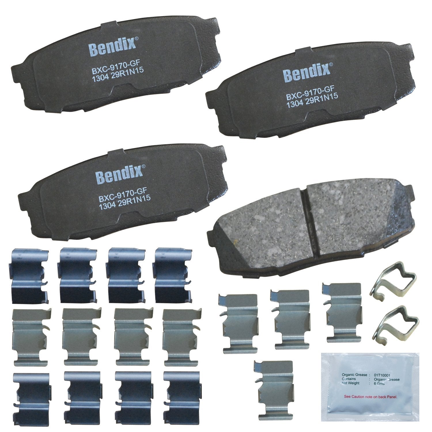 Bendix Priority1 Cfc1304 Ceramic Rear Brake Pads For Lexus Lx570 2011-2008, Lx570 2021-2013, Toyota Land Cruiser 2011-2008, Land