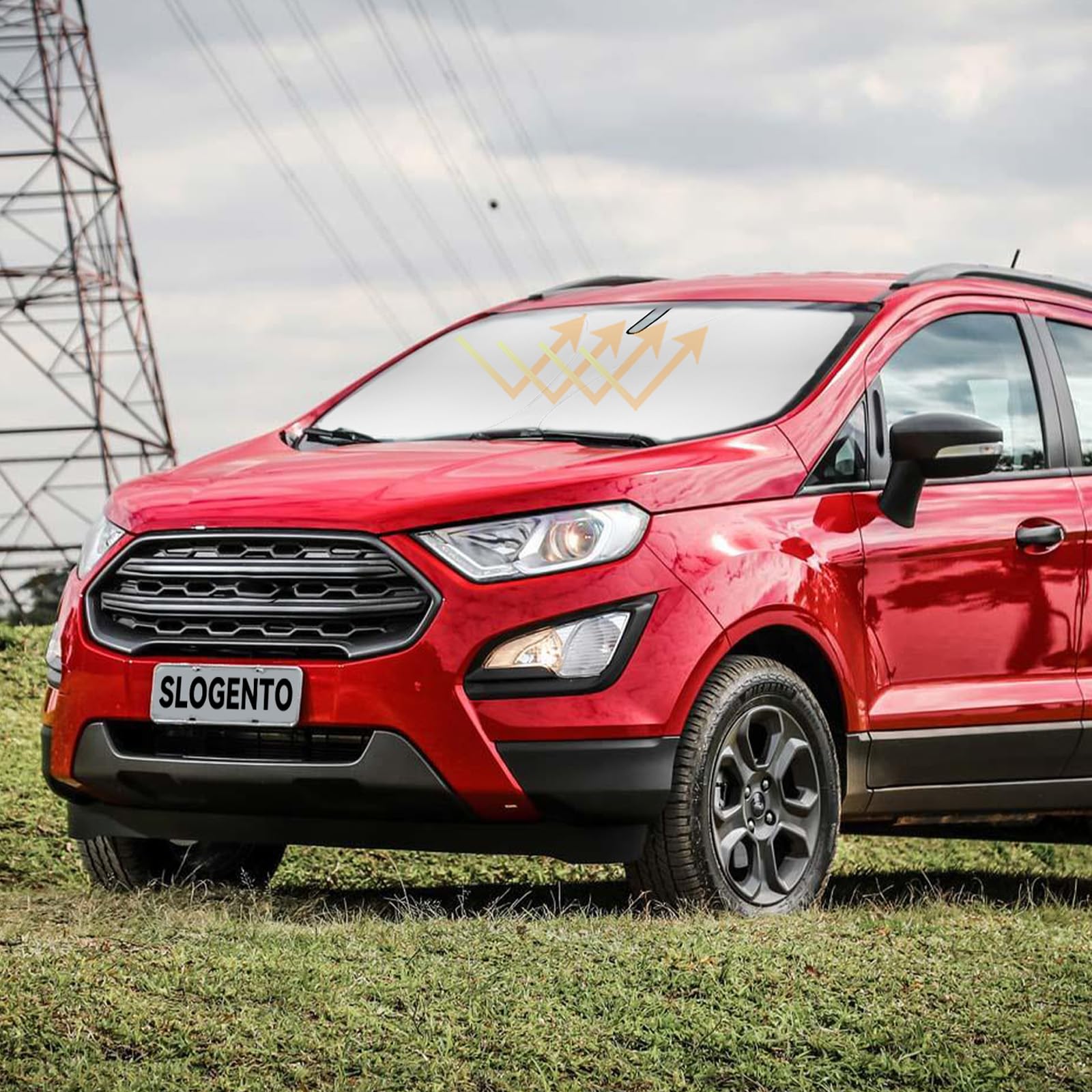 Sun Shade Windshield Sunshades Cover For Ford Ecosport 2020-2024 2025 Accessories Custom Fits Ecosport Foldable 240T Silver Coat