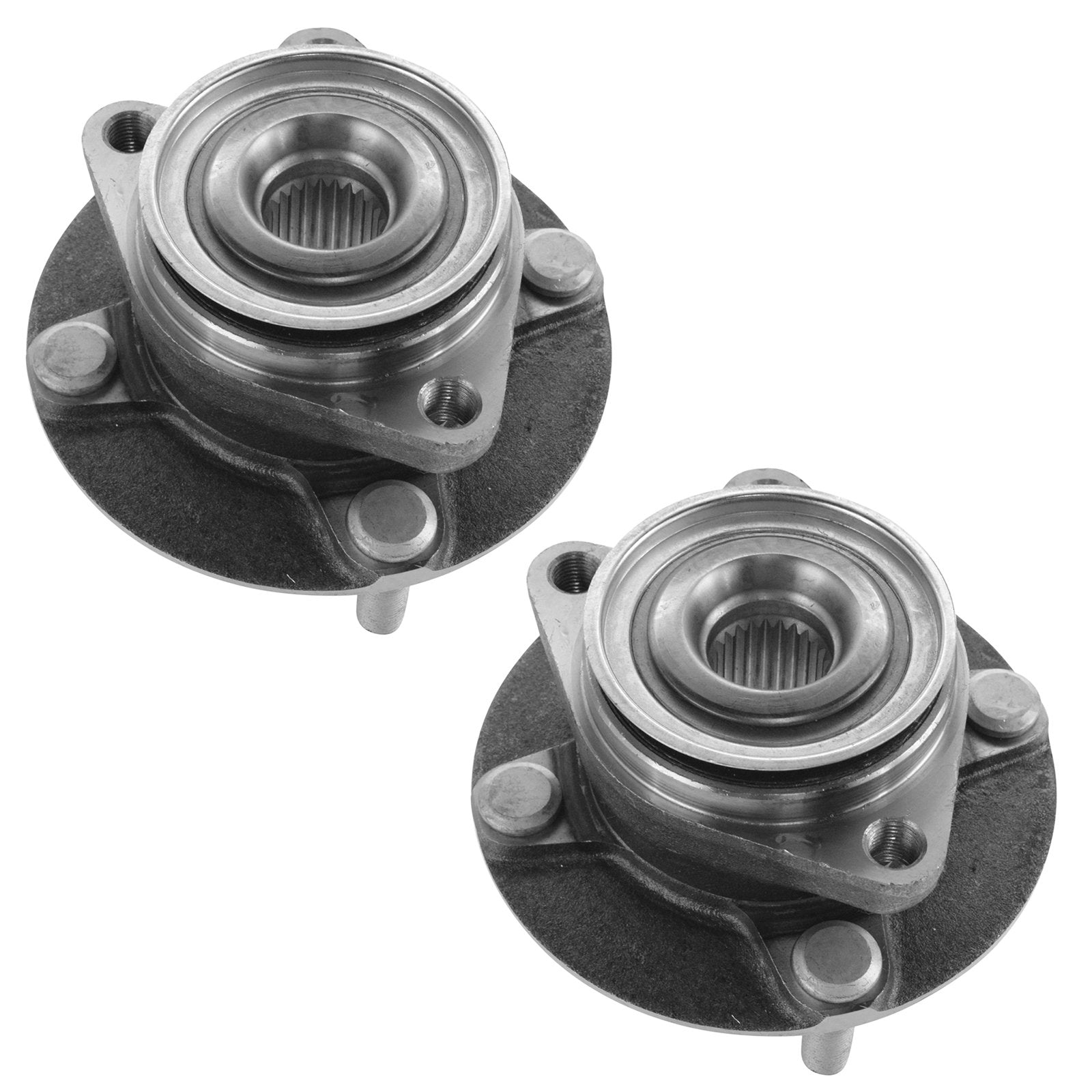 Trq Front Wheel Hub Bearings Assembly Set Compatible With 2007-2011 Nissan Versa