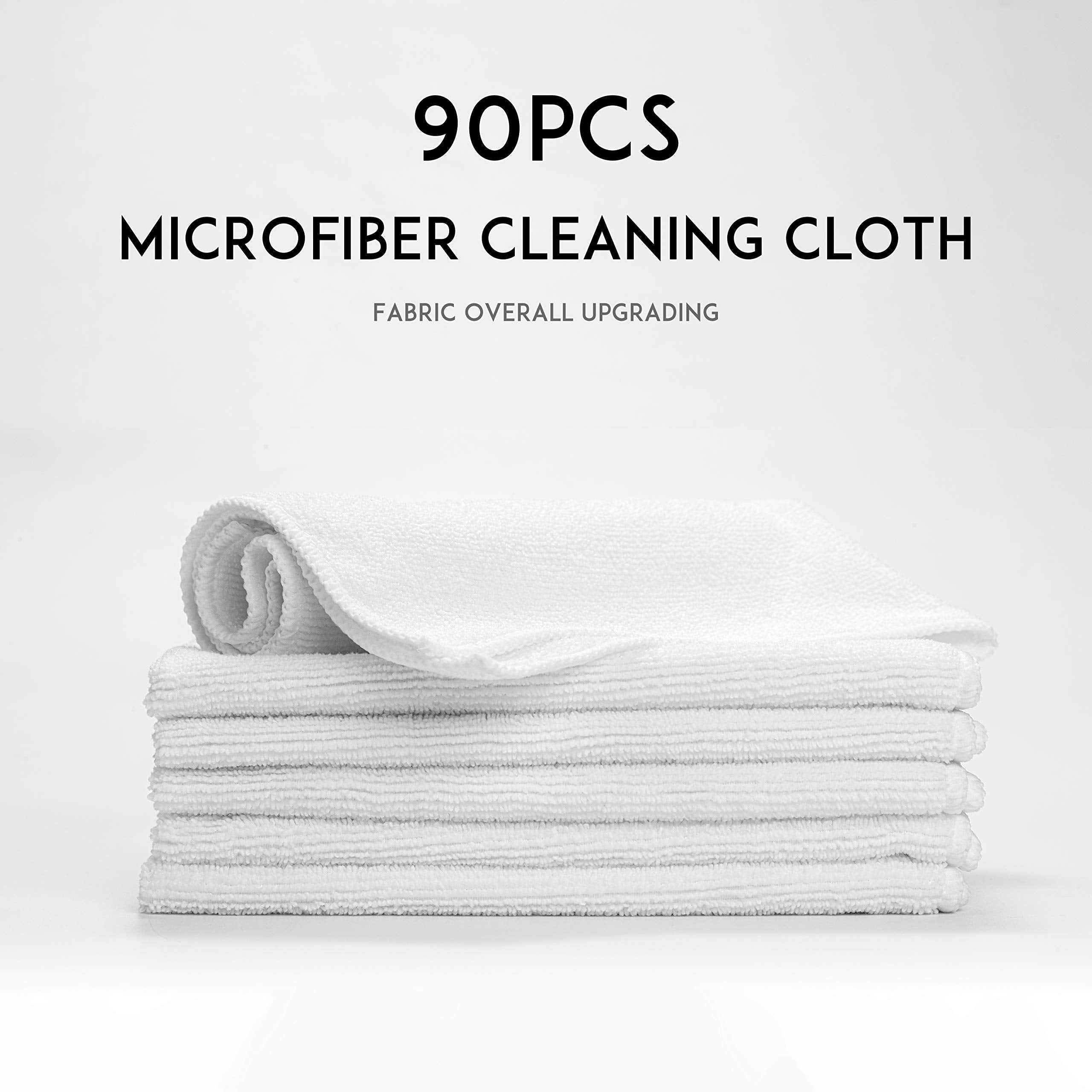 Cartman 14 X 14 Inch, 90 Pack, 280Gsm Microfiber Cleaning Cloths, Non-Abrasive, Reusable And Washable, All Purpose Cleaning Towe