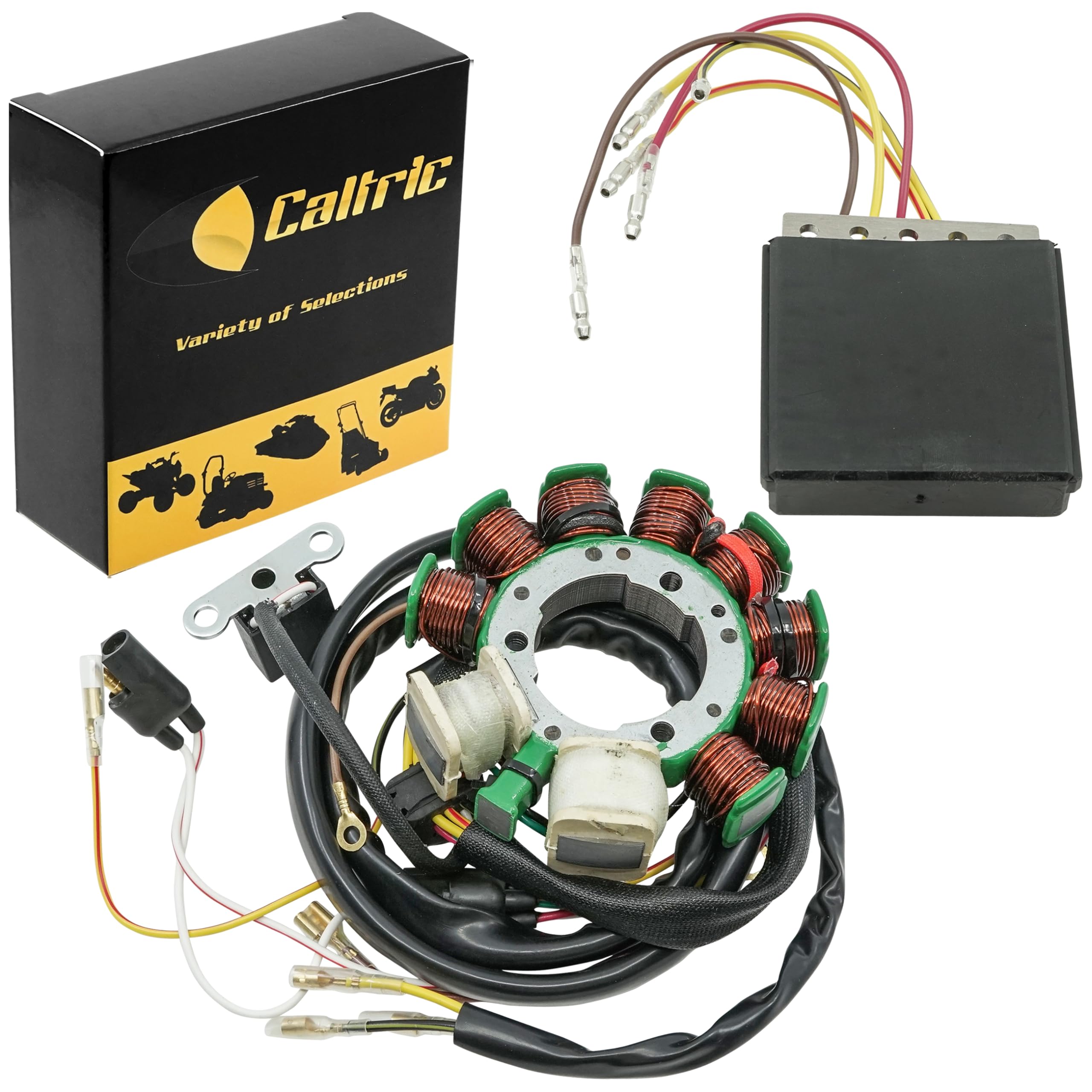 Caltric Stator and Regulator Rectifier Compatible With Polaris Magnum 425 2X4 4X4 1995 1996 1997 4-Stroke