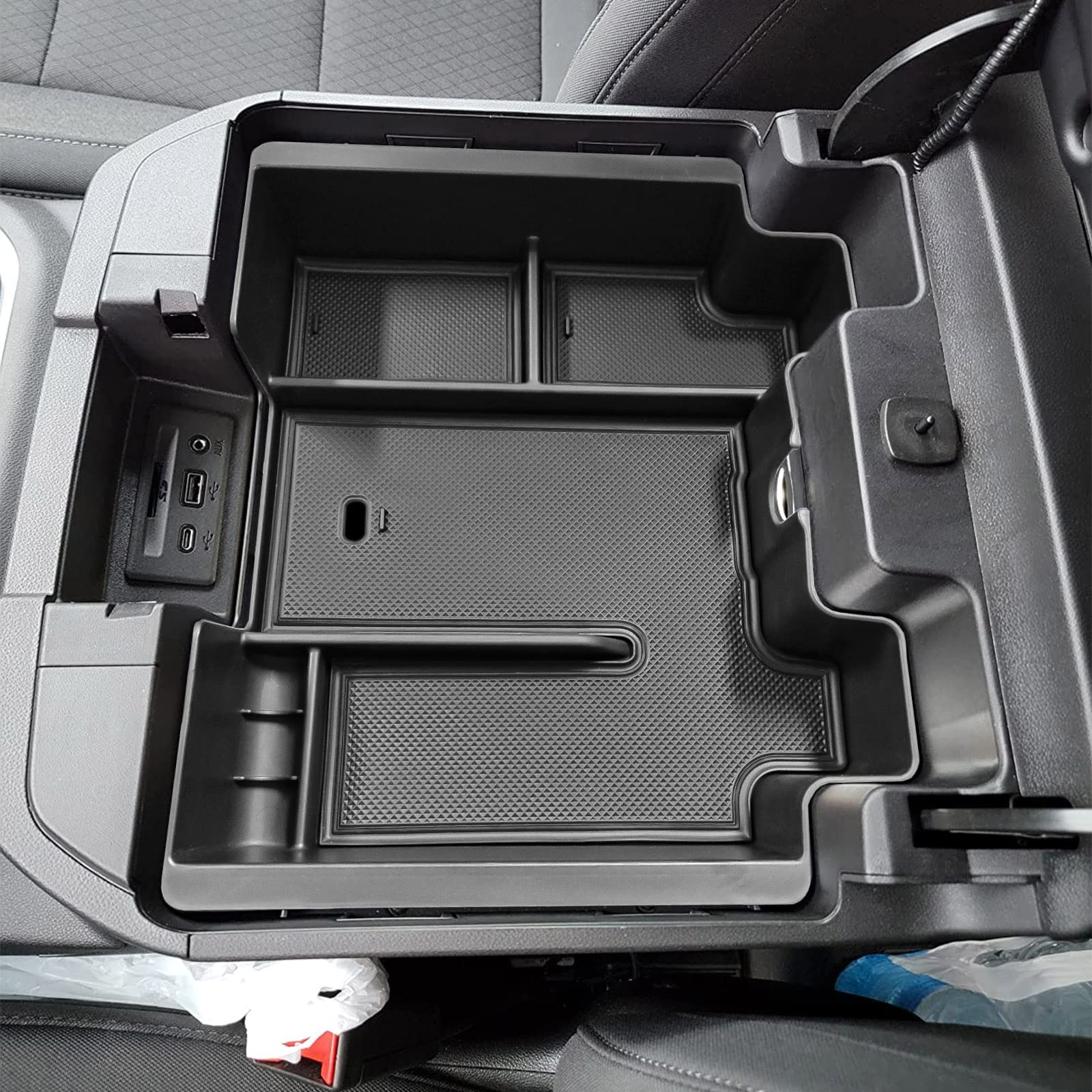Full Size Center Console Organizer Tray Compatible with 2019-2022 Chevy Silverado/GMC Sierra 1500 and 2020-2022 2023 Silverado/S