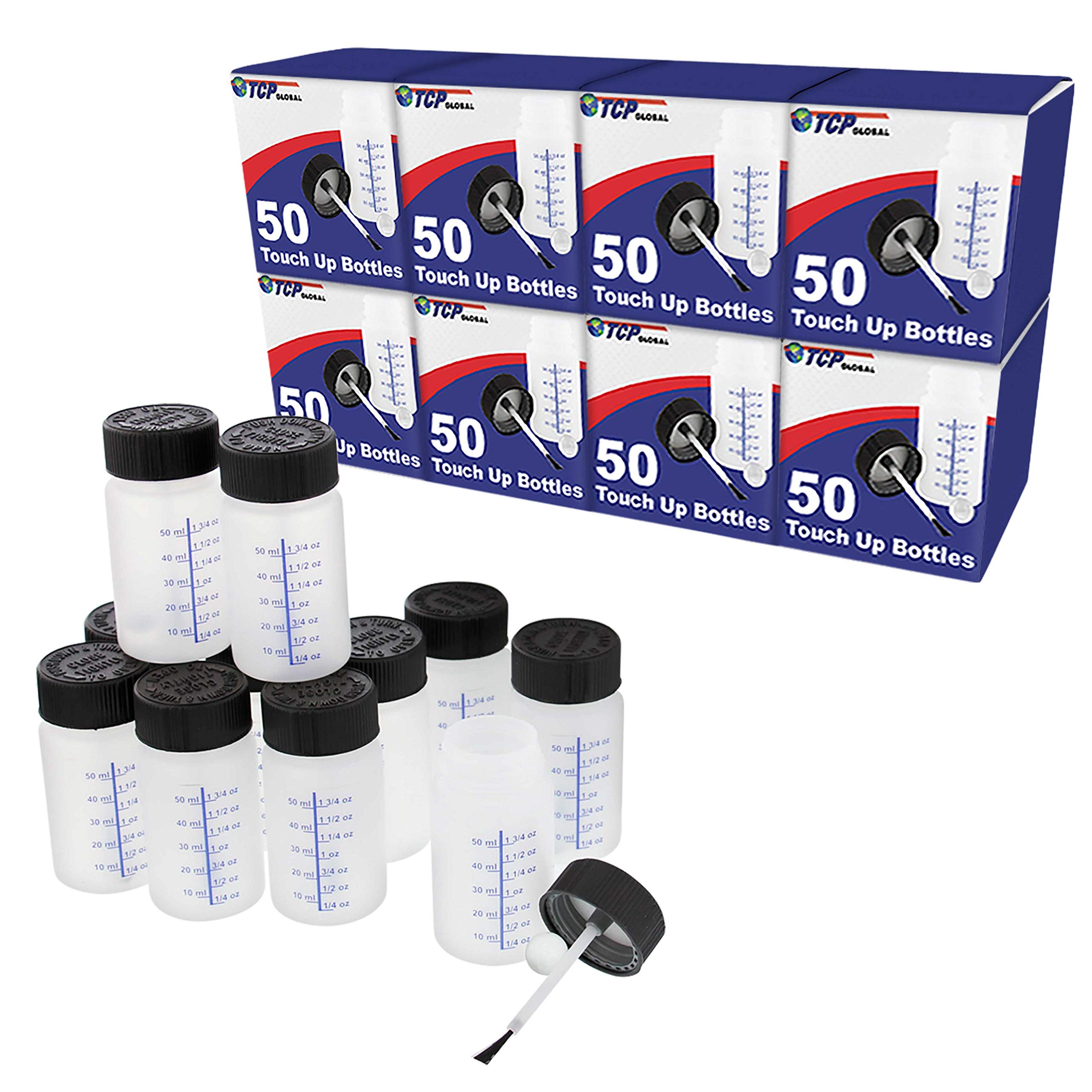 Tcp Global Paint Touch Up Bottles With Child Safety Lids (Box Of 400) - 2 Ounce (60Ml) Fluid Capacity, Mixing Ball, Touch-Up App