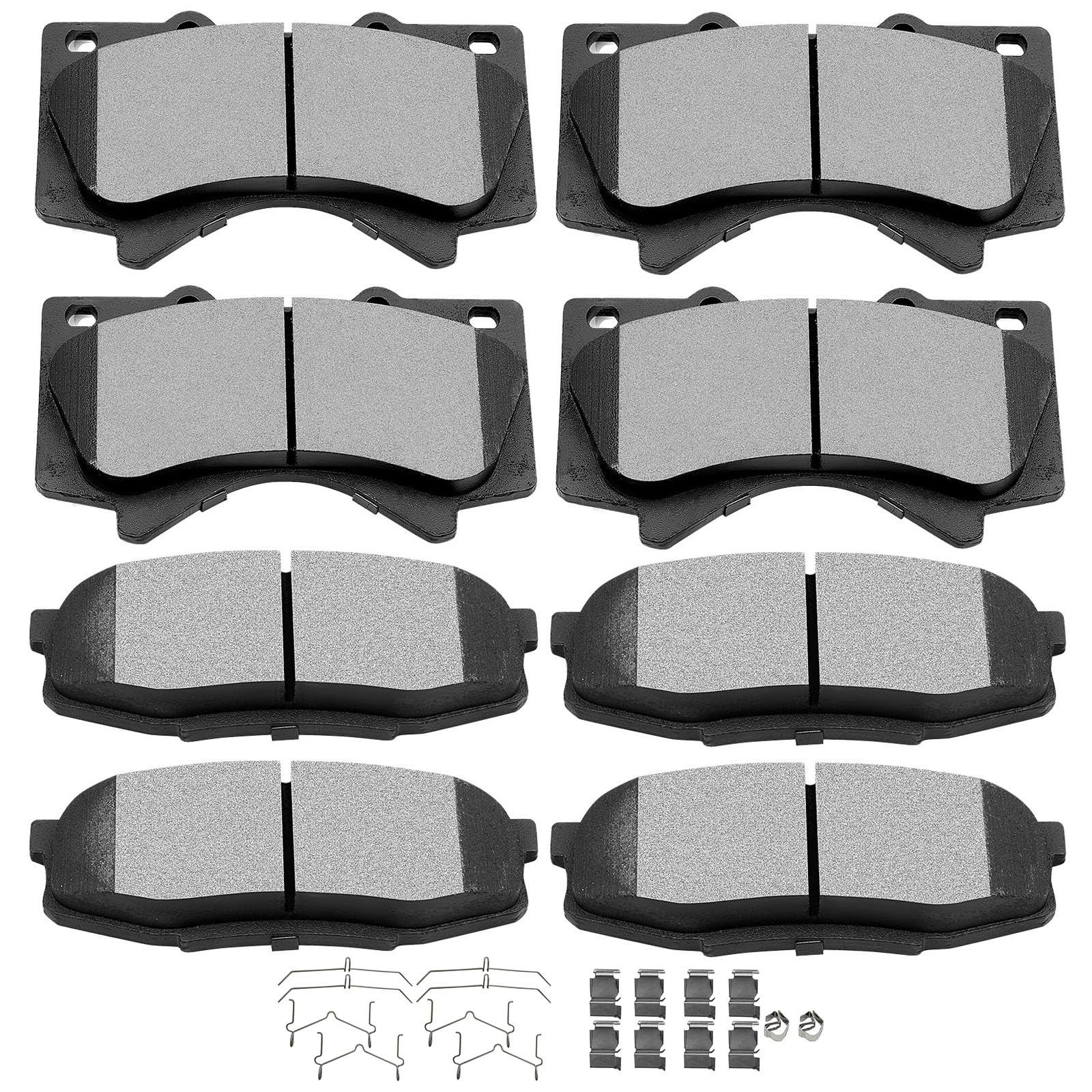 Scitoo D1303 D1304 Front Ceramic Rear Semi-Metal Brake Pads Sets - Fit For Toyota Land Cruiser 2008-2011, 2013-2017; Sequoia 200