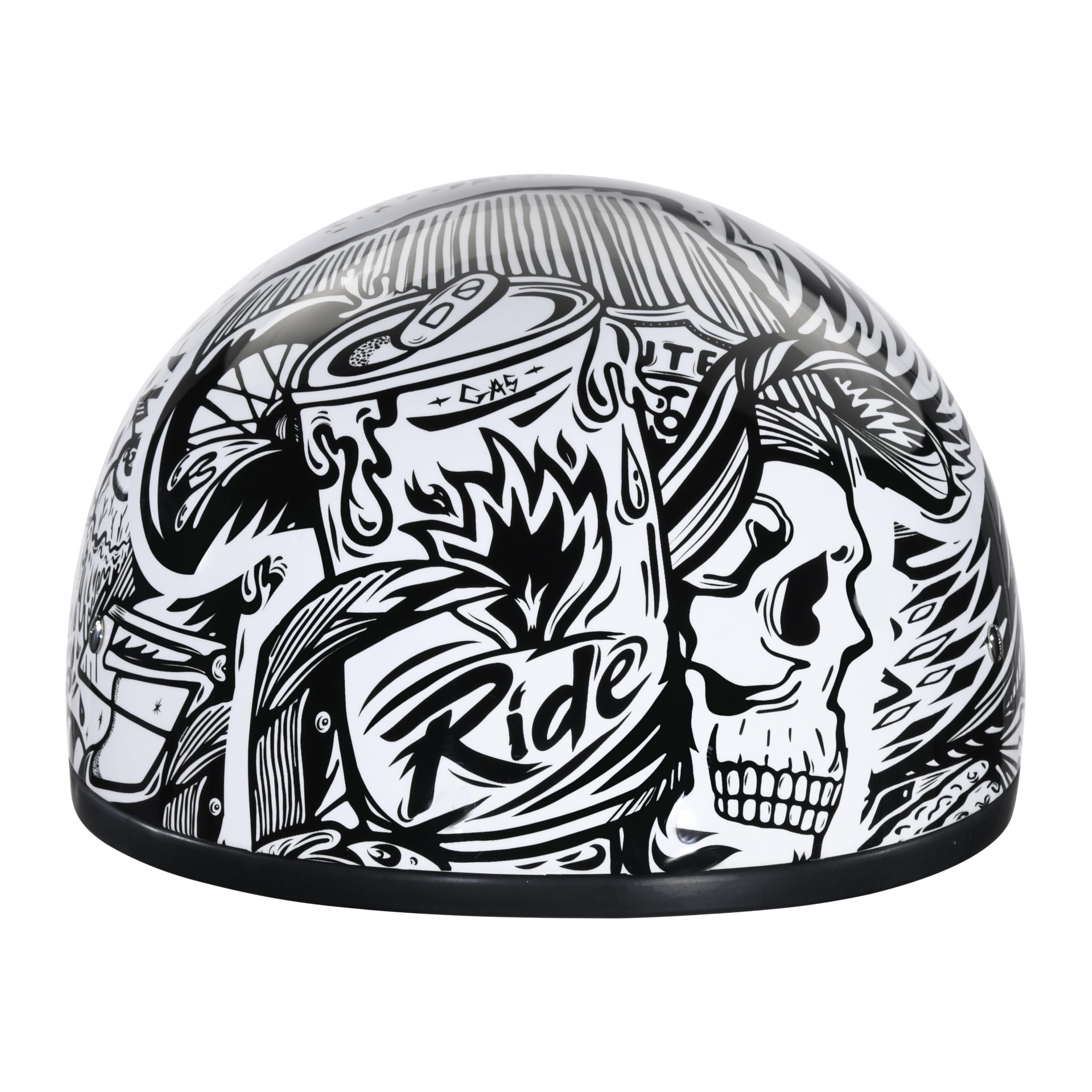 D.O.T. Daytona Skull Helmet- W/Live Fast- 2Xl