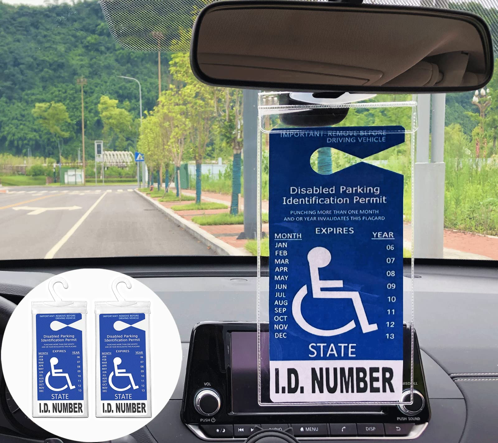 Handicap Placard Holder For Auto, Durable Handicap Placard Holder, Ultra Transparent Handicapped Placard Holder, Handicap Parkin