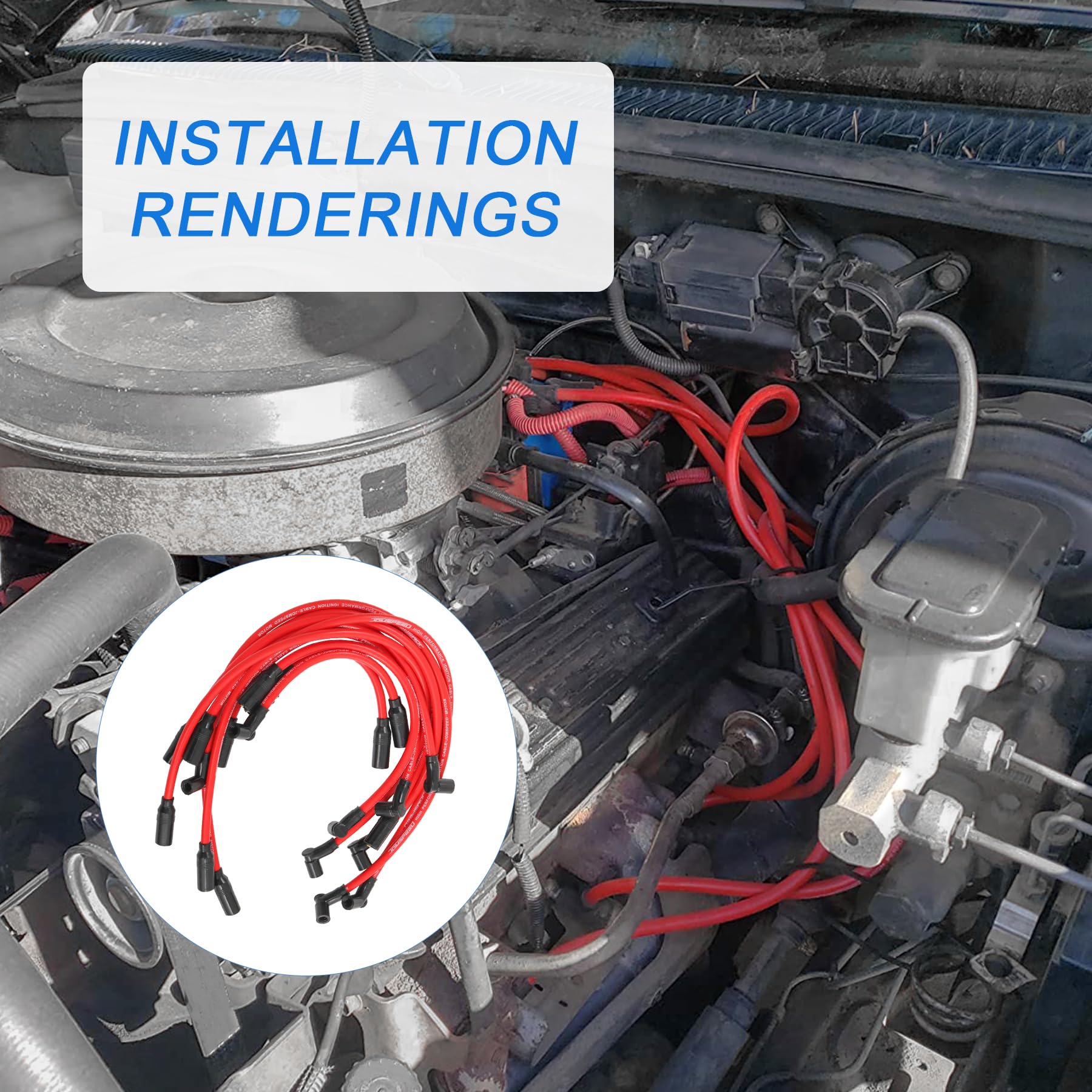 Jdmspeed New Performance Spark Plug Wire Set 10.5Mm Replacement For Chevy Gm Lt1 Lt4 5.7L 4.3L 1992-1997