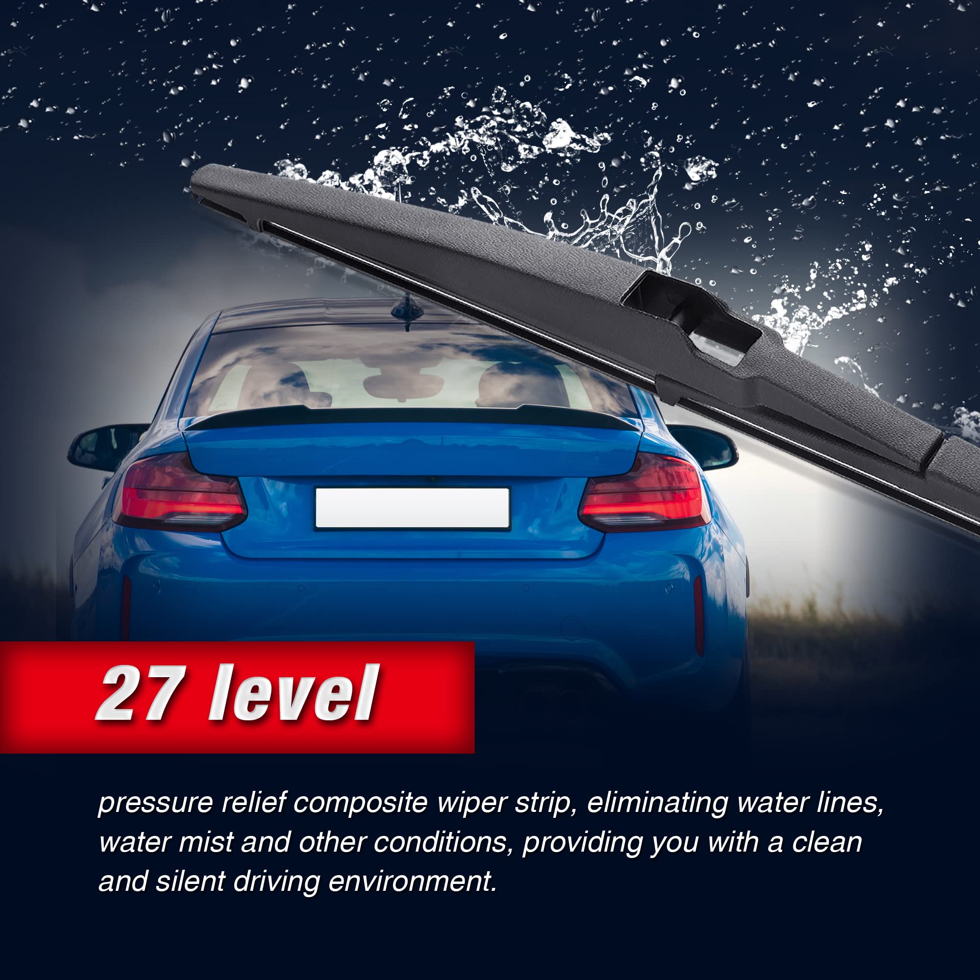 12''(12-A) Rear Wiper Blade Replacement For Toyota Rav4 2023-2019 Rav4 2012-2001 Highlander 2019-2001 Chevy Trax 2022-2013 Duran