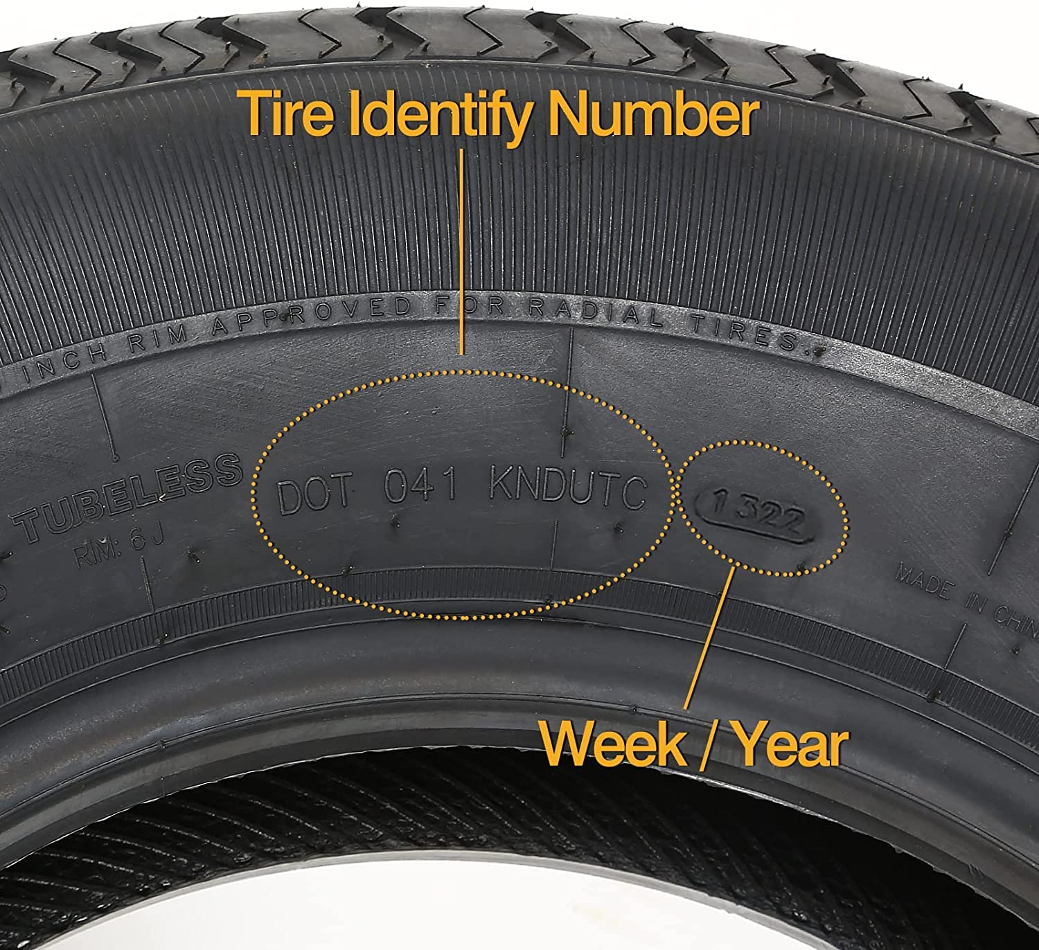 Set of 4 Durun ST225/75R15 Radial Trailer Tire, ST225-75R15 ST 225/75R15, 10 Ply Load Range E, 117N