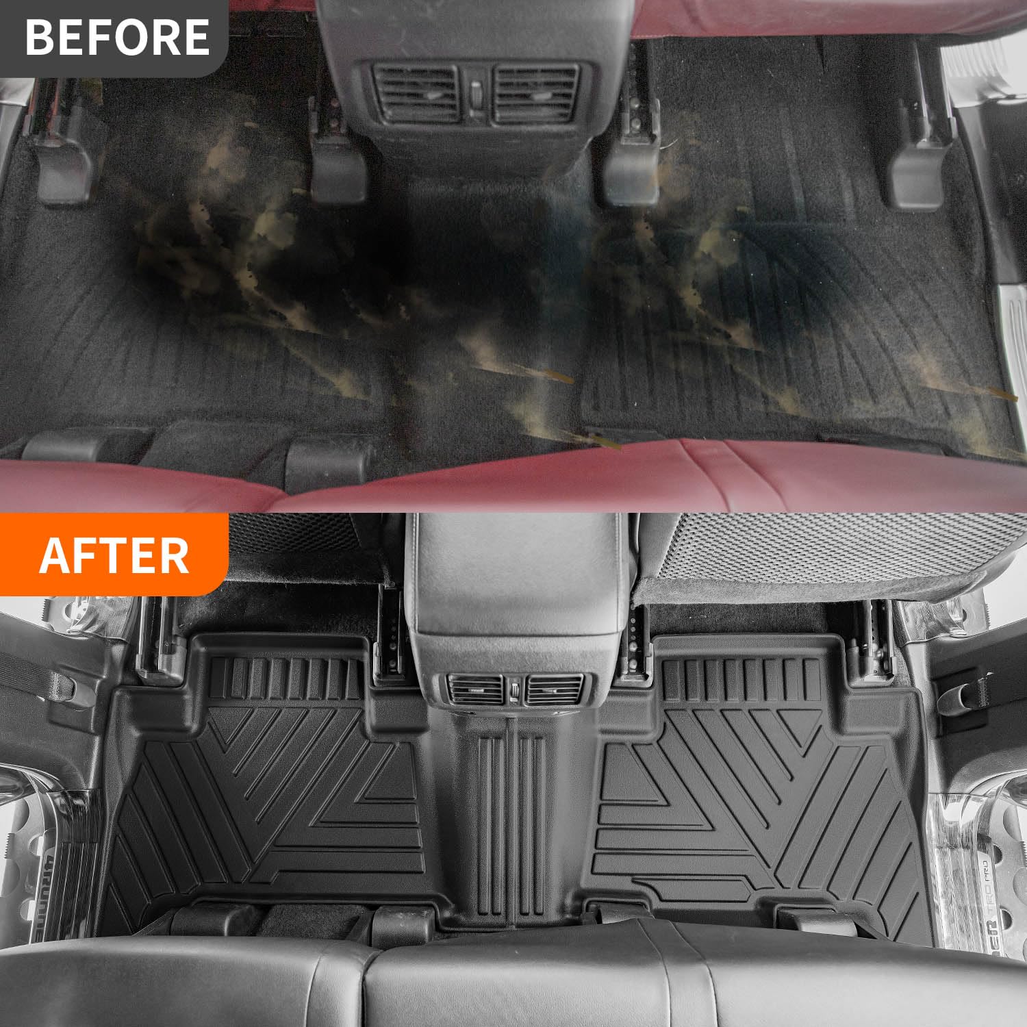 Powoq Floor Mat Compatible With 13-24 Toyota 4Runner Trunk Mat Backrest Mat Replacement For 2013-2024 Toyota 4Runner Accessories