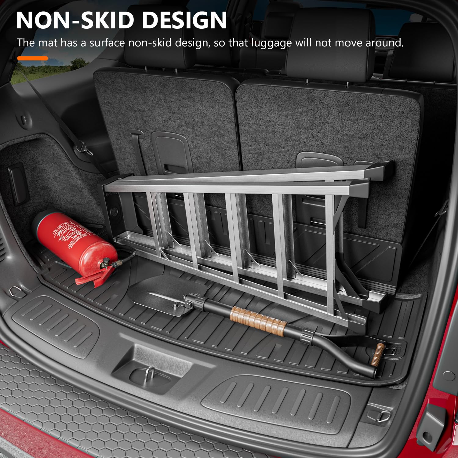 powoq Trunk Mat Compatible with 2016-2025 Dodge Durango 6&7 Seats TPE Trunk Liner Cargo Liner Replacement for 2016-2025 Dodge Du