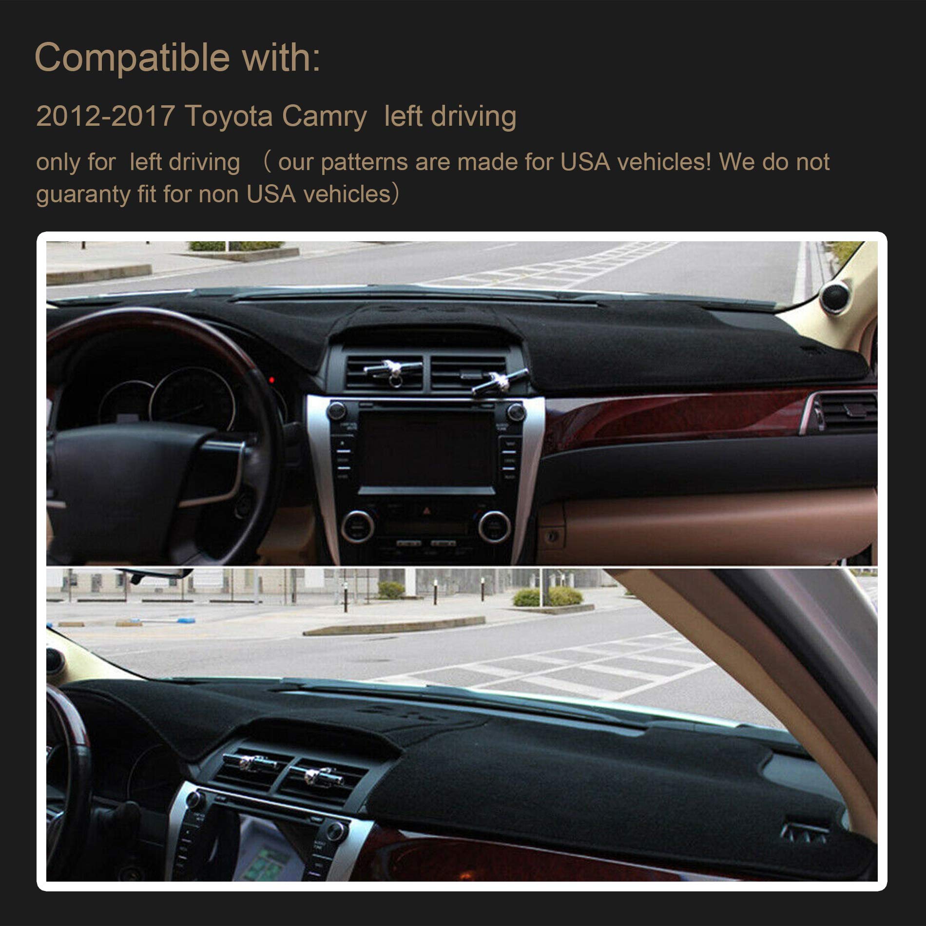 Speedwow Dashboard Dash Board Cover Mat Carpet Compatible With 2012-2017 Toyota Camry