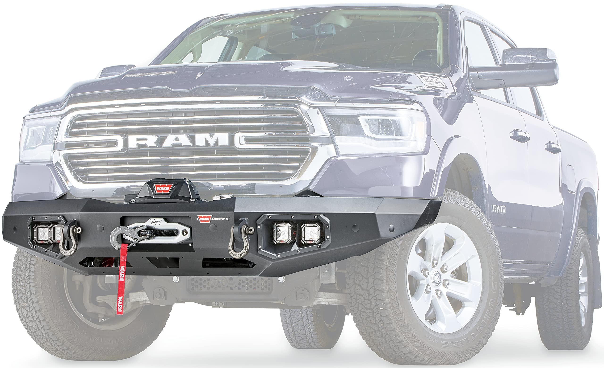 Warn 103638 Ascent Front Bumper, Fits: Dodge Ram 1500 Trucks (2019-2021)