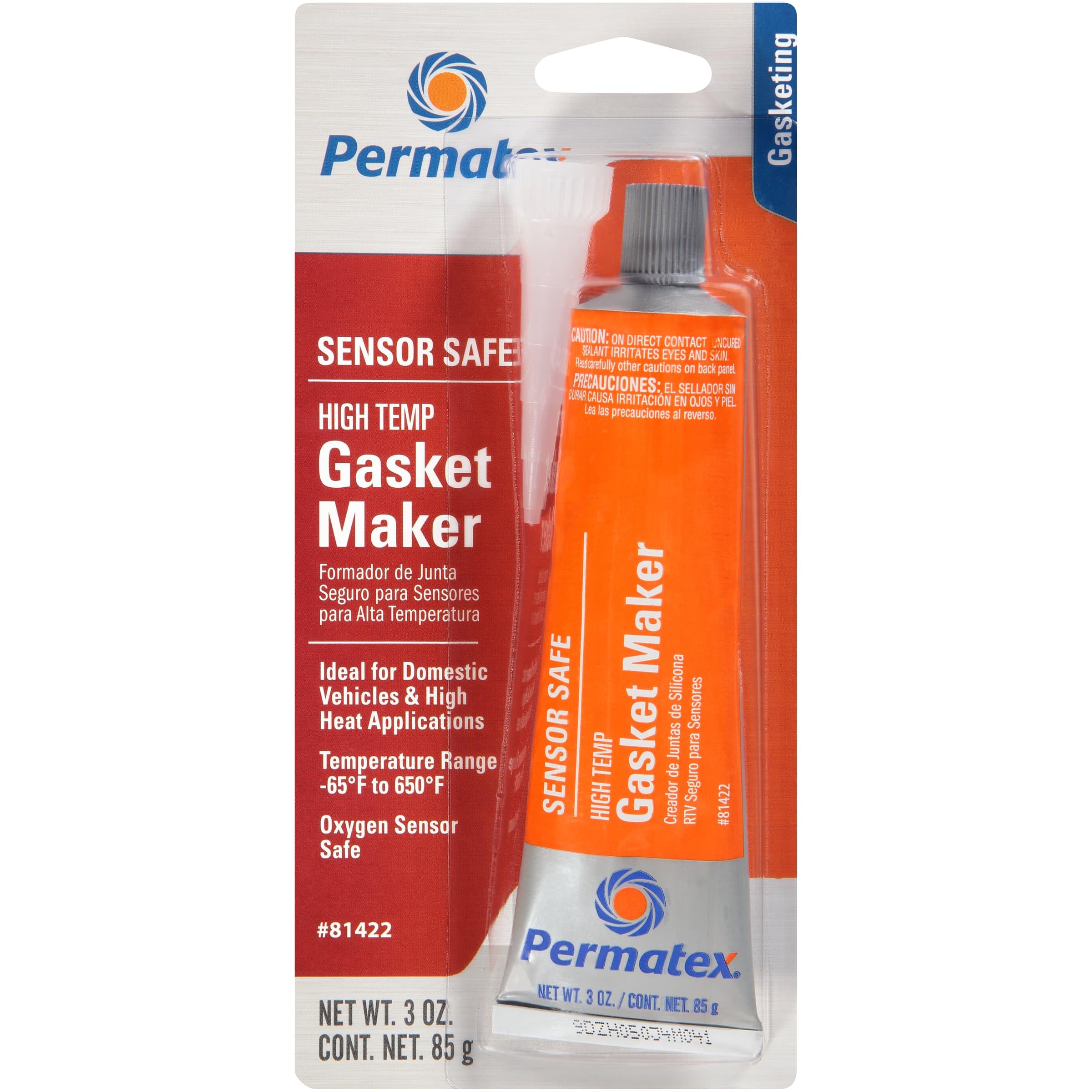 Permatex 81422 Sensor-Safe High-Temp Rtv Silicone Gasket Maker, 3 Oz.