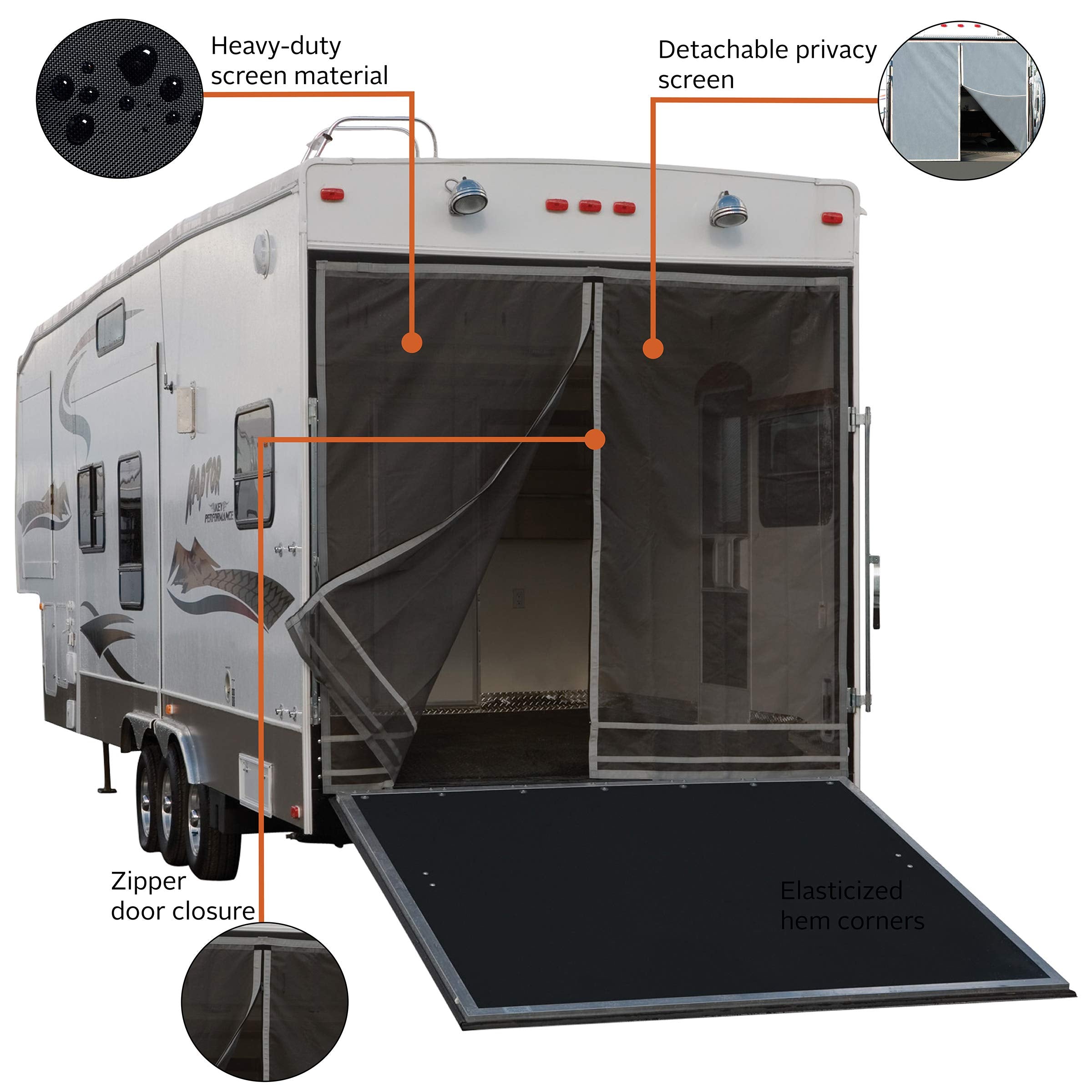 Classic Accessories Over Drive Toy Hauler Screen, Rear Opening 90.5''H, RV Cover, Camper Cover, Travel Trailer Cover