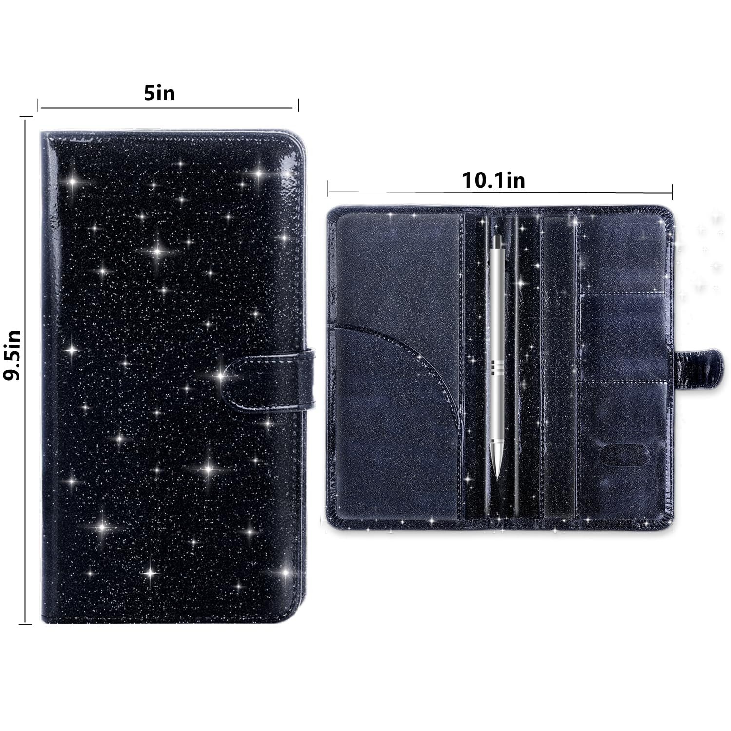 Weishenghuo Car Registration And Insurance Card Holder, Car Document Holder For Cards, Driver Vehicle License Document Glove Box