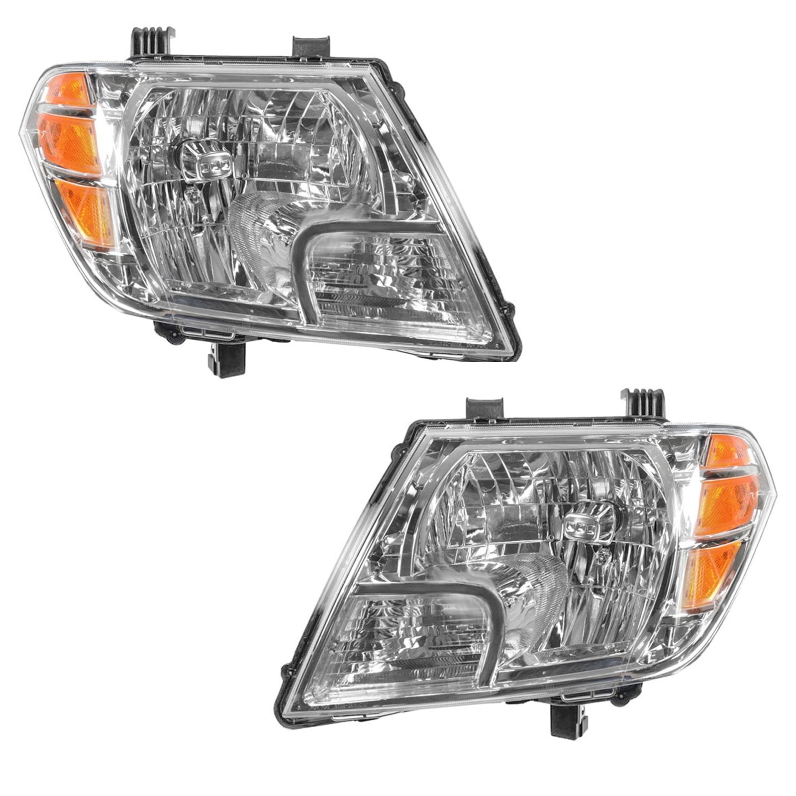 Trq Driver & Passenger Side Headlight Assembly Set Headlights Driver & Passenger Side Compatible With 2009-2021 Nissan Frontier