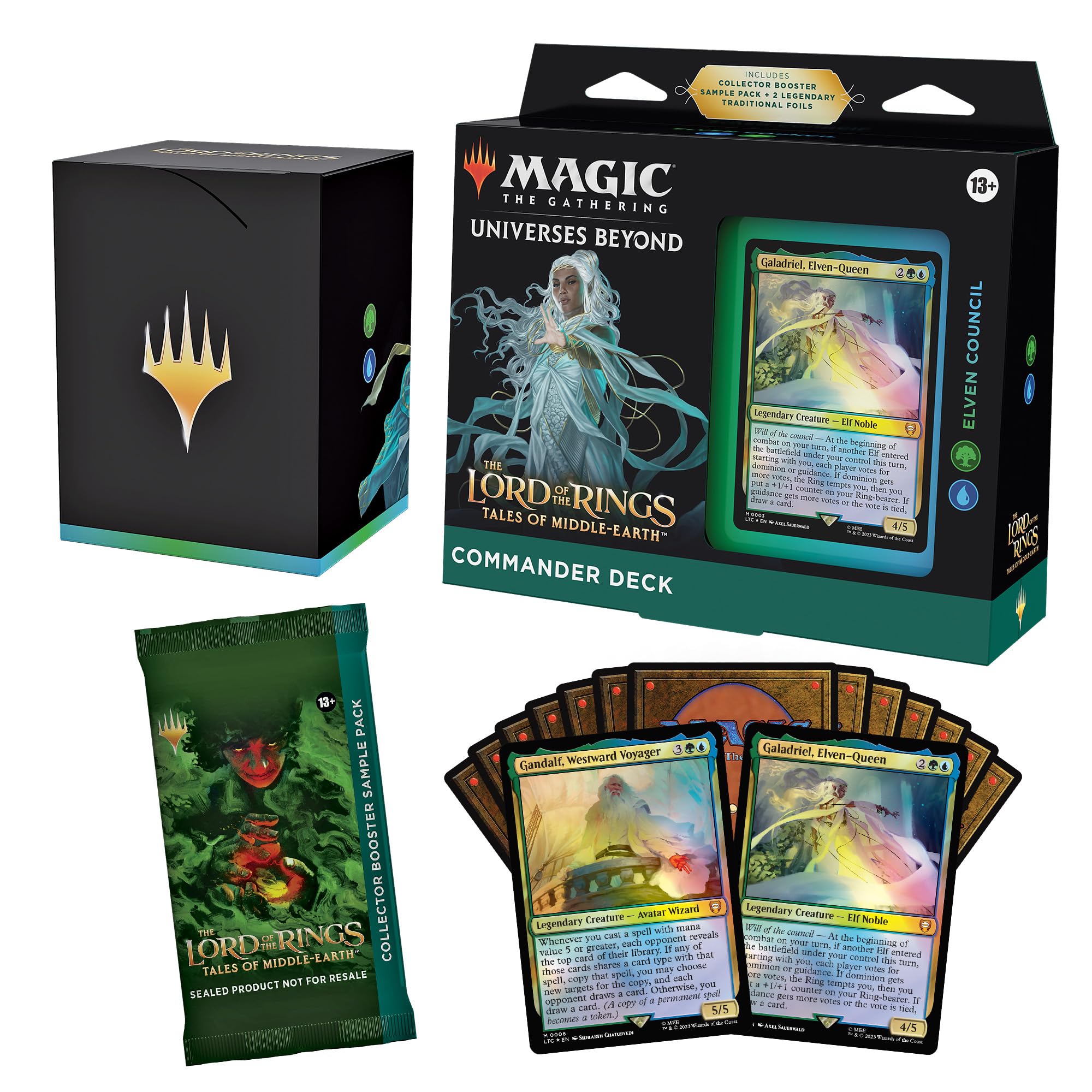 Magic: The Gathering The Lord of The Rings: Tales of Middle-Earth Commander Deck 3 + Collector Booster Sample Pack-New
