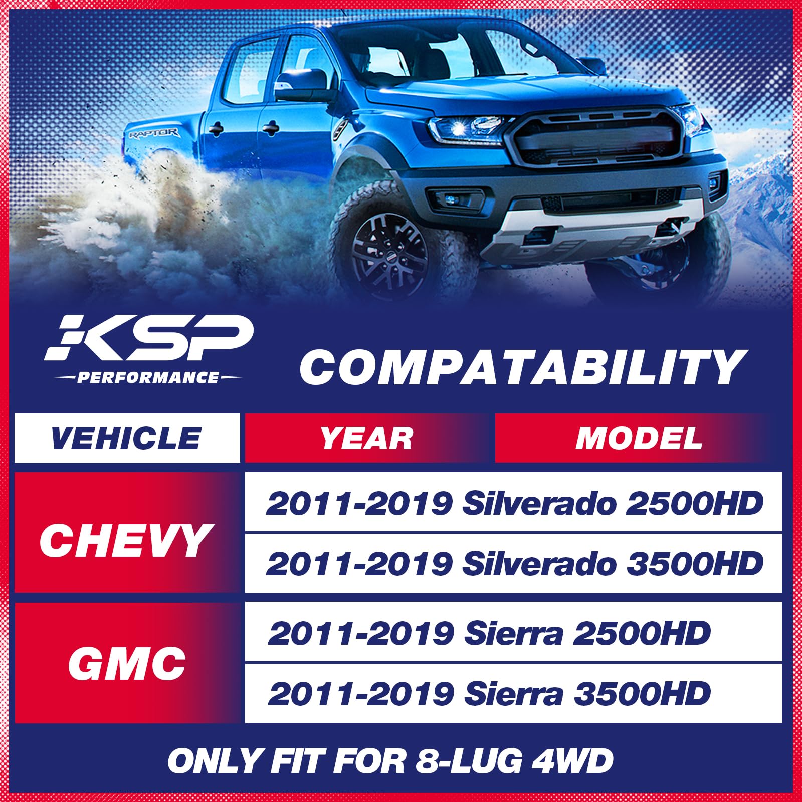 KSP 1-3'' Torsion Key for Silverado Sierra 2500HD 3500HD 2011-2019, Adjustable Forged Torsion Bar Key Compatible with Chevy GMC