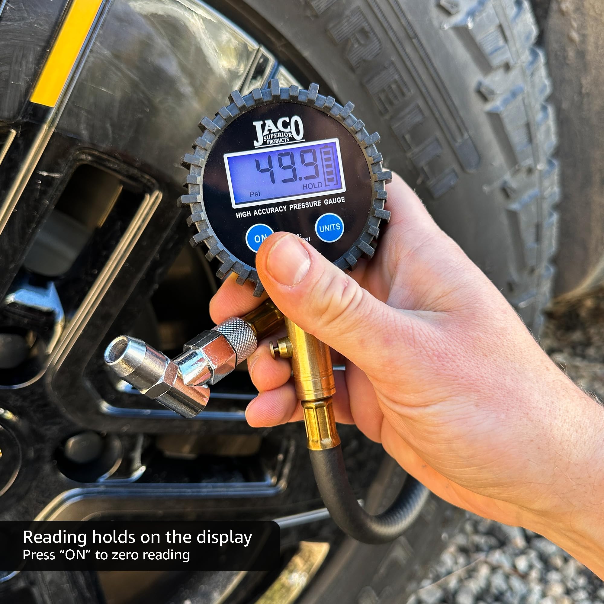 Jaco Elitepro Digital Tire Pressure Gauge - Professional Accuracy - 100 Psi