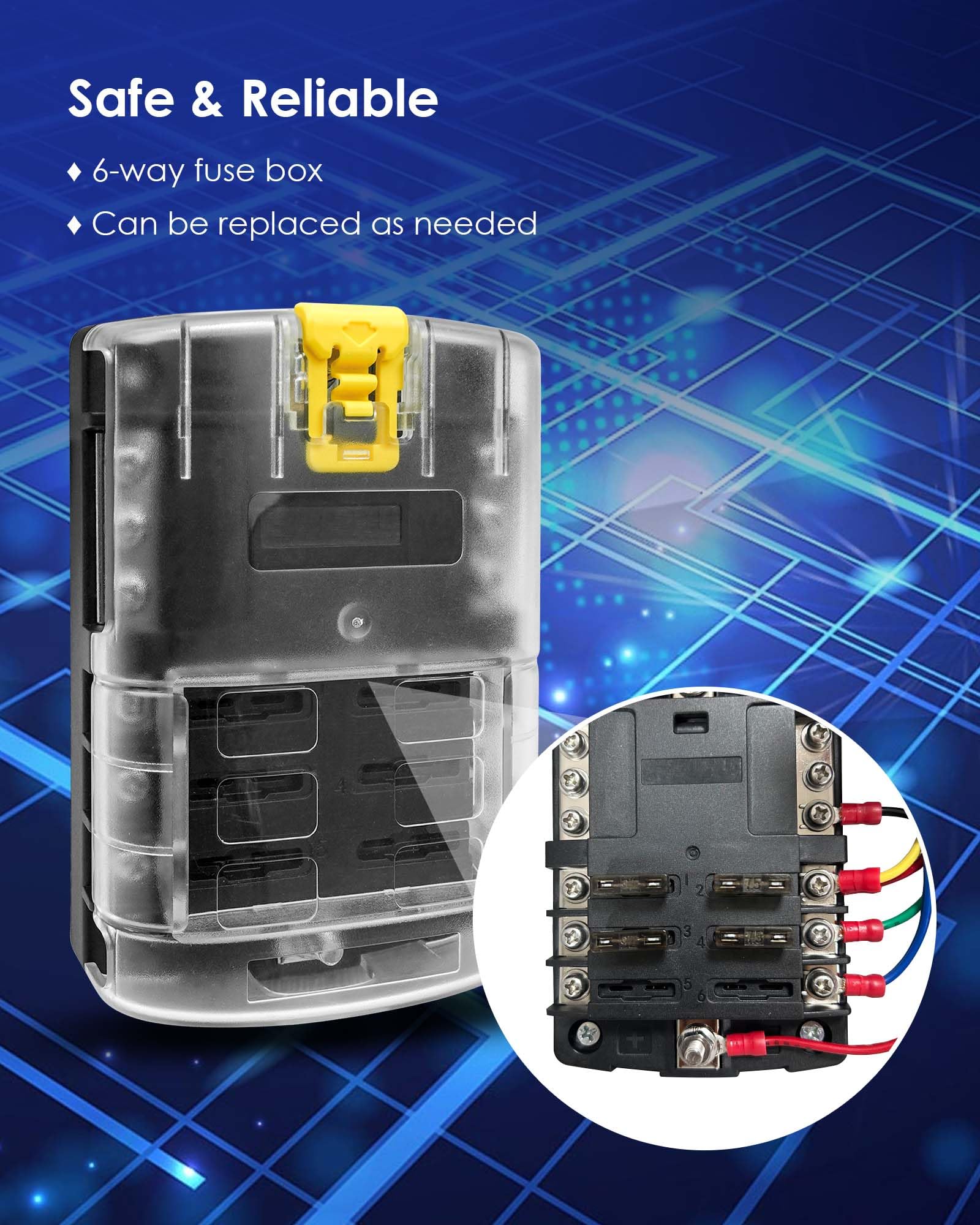 Power Distribution Box with Battery Adapter Fits for Makita 18V Battery, Power Adapter Box for Rv Truck Trailer Warehouse, with