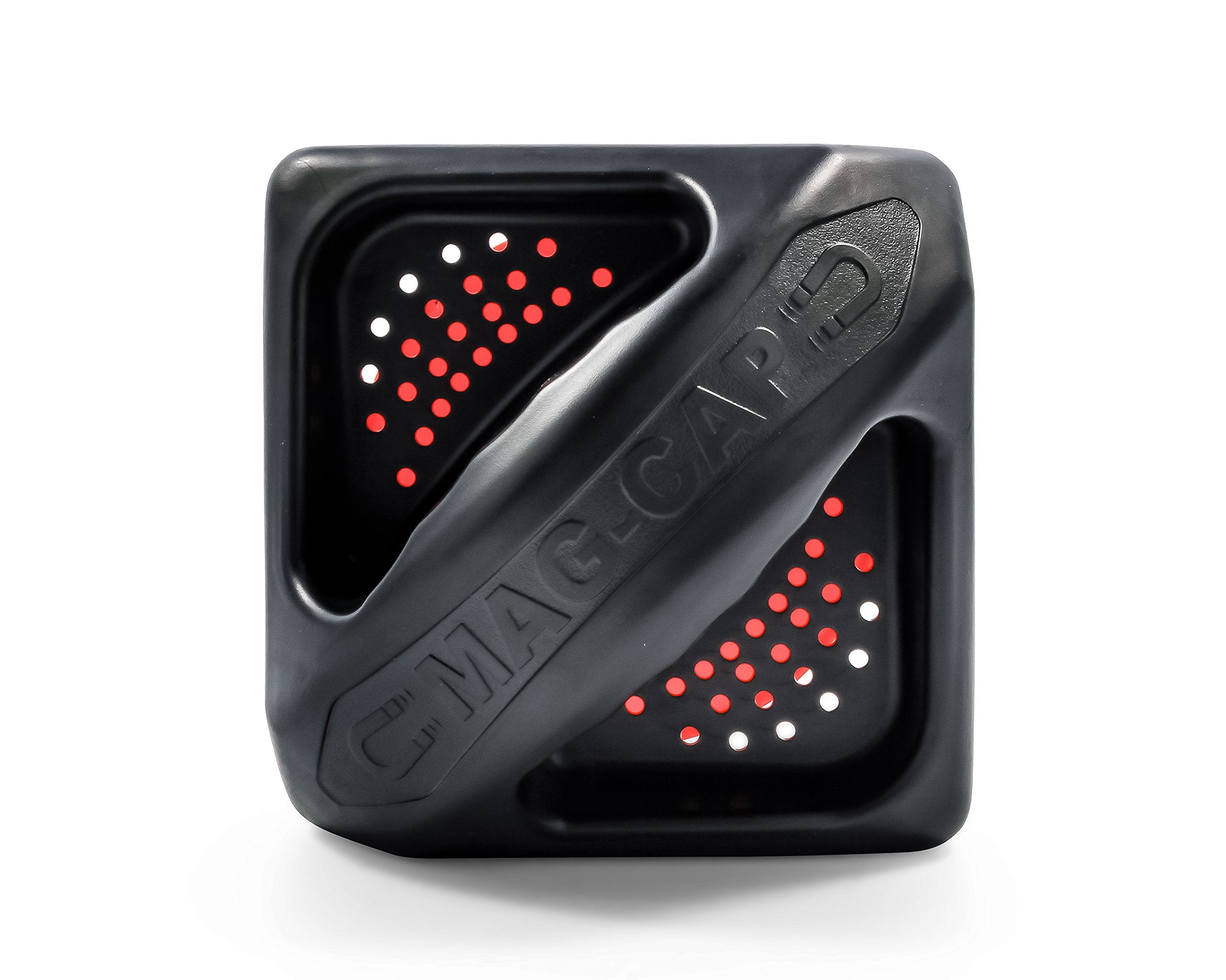 Camco 40310 Heavy Duty Plastic Magnetic Vented Rv Bumper Cap Set With Airflow Vent Holes And No Insect Screen For 4 Inch Square Bumpers, Black