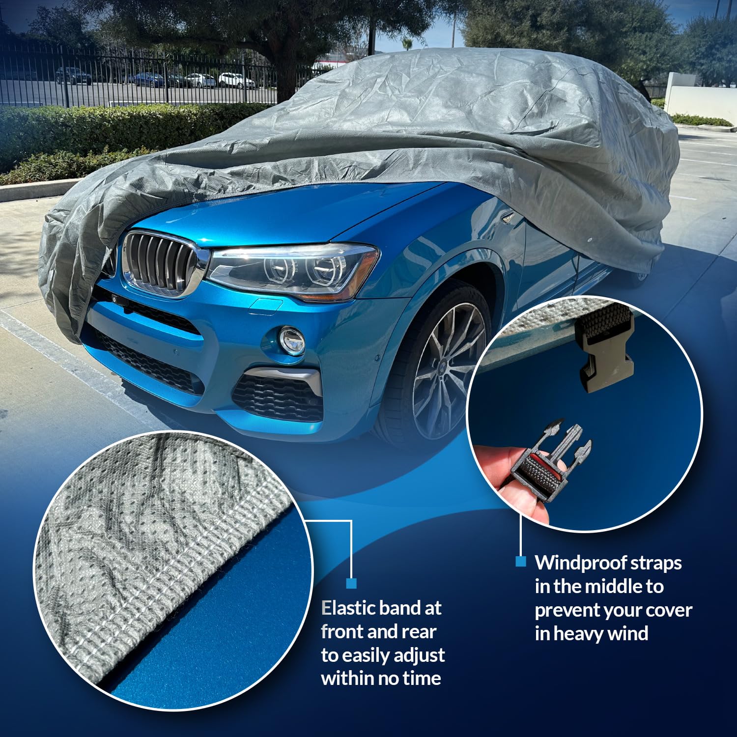 7-Layer Car Covers All Weather Waterproof | Heavy Duty Car Cover For Automobiles & Car | Premium Quality Full Exterior Indoor &