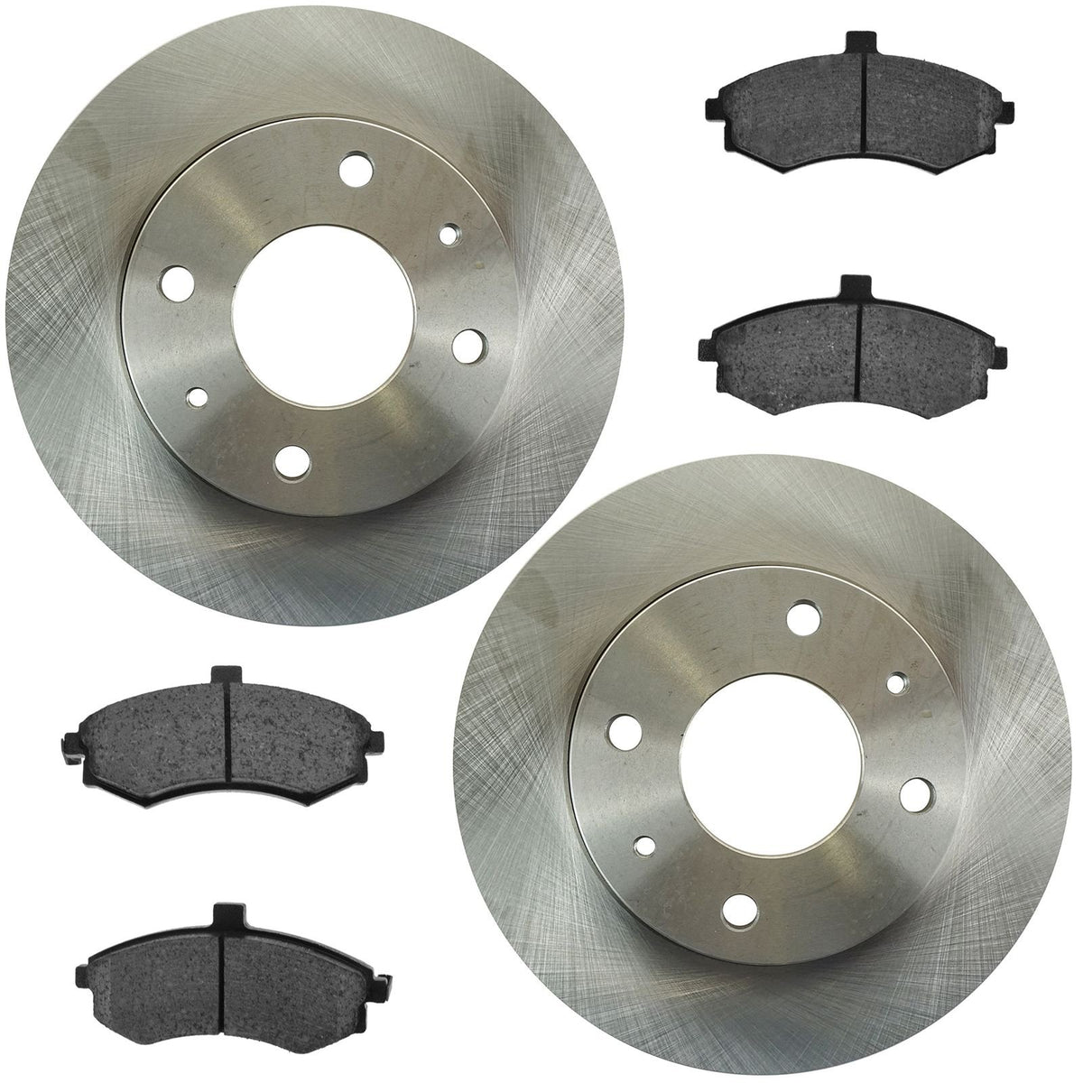 Trq Front Brake Pad & Rotor Kit Brake Pads Brake Rotor Ceramic Compatible With 2002-2005 Hyundai Elantra