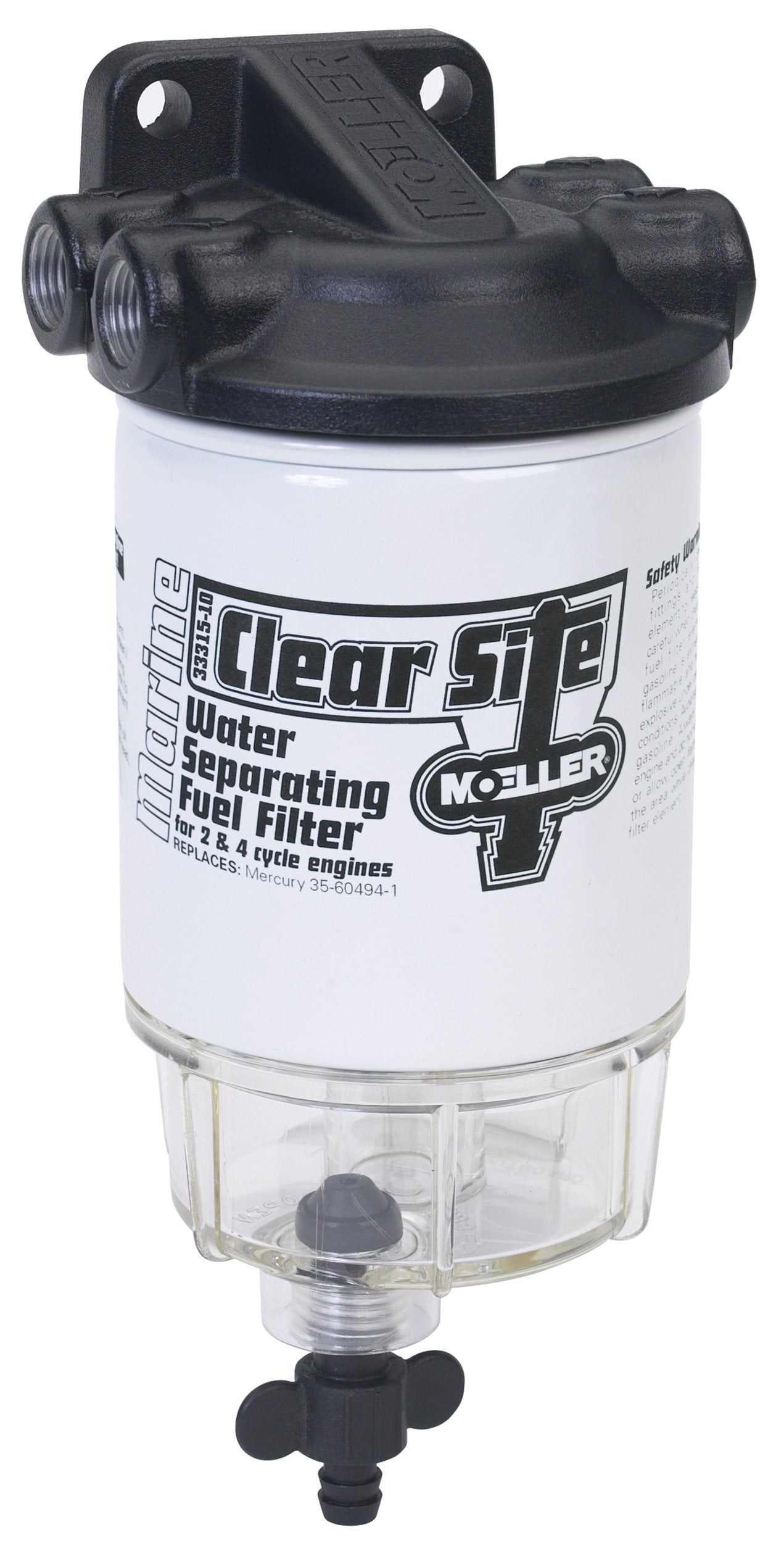 Moeller Clear Site Water Separating Fuel Filter System (3/8'' NPT, Aluminum)