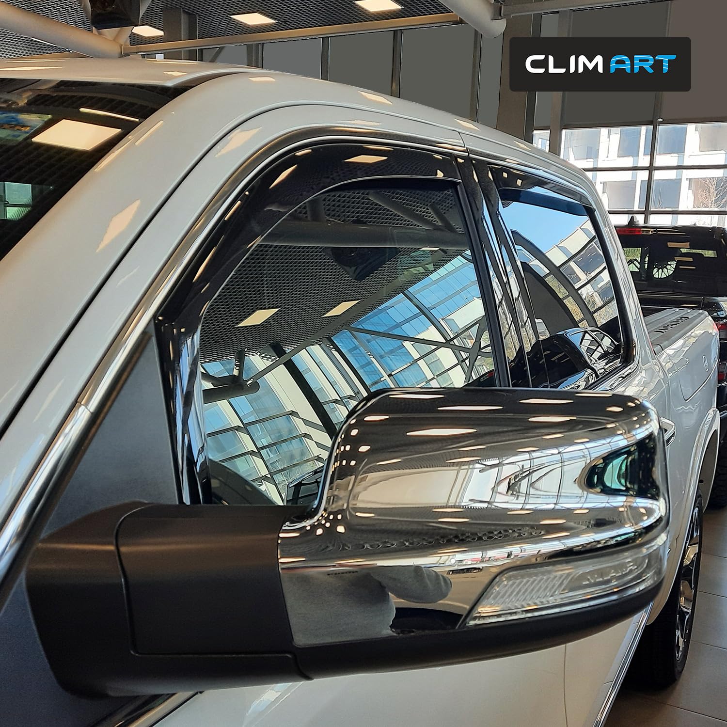 Clim Art In-Channel Incredibly Durable Rain Guards For Dodge Ram 1500 2019-2025 Crew Cab, Original Window Deflectors, Vent Defle