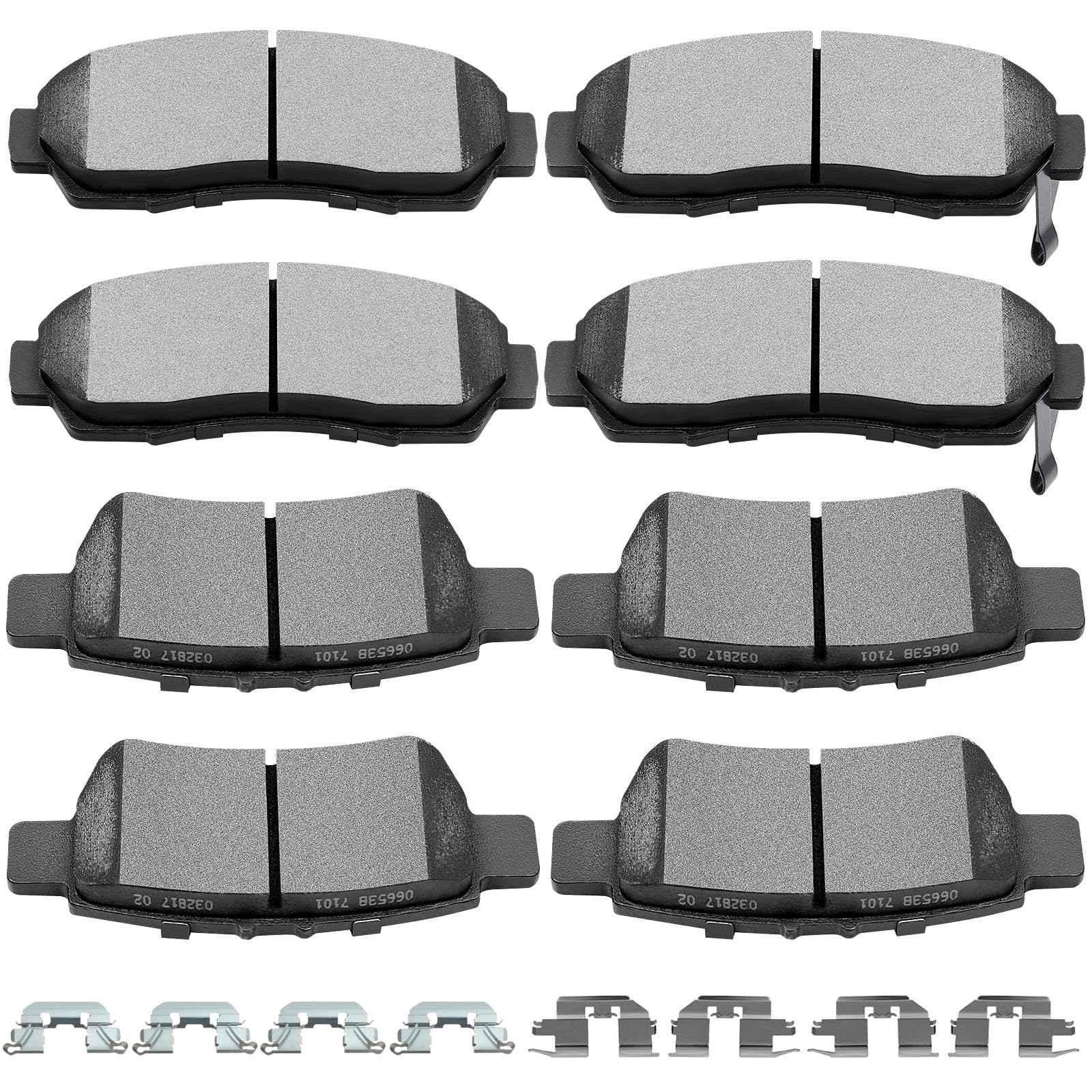 Scitoo Ceramic Brake Pad Front Rear Disc Set Fit For 2005 2006 2007 2008 2009 2010 For Honda Odyssey
