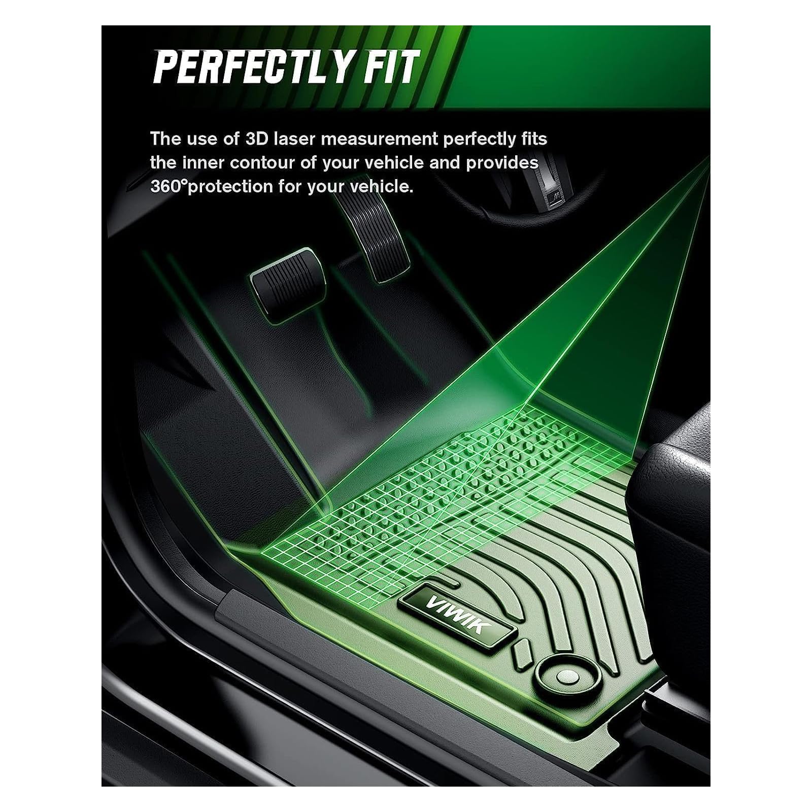 Viwik Floor Mats For Honda Cr-V 2017-2022,All Weather Floor Mats Accessories Tpe Custom Floor Liners 1St & 2Nd Row Black