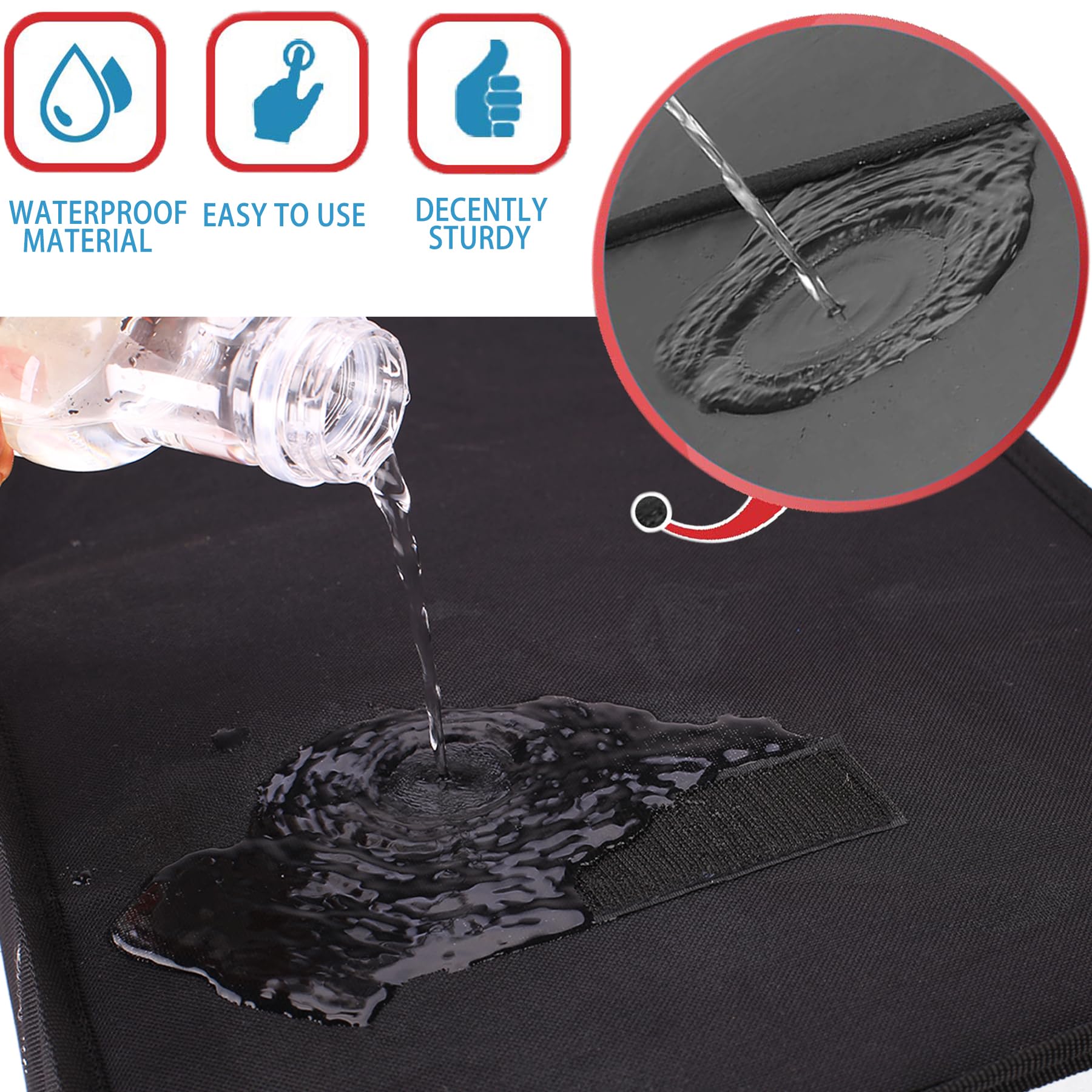 Homeve Trunk Organizer For Car, Collapsible Storage Box, Car Storage Organizer, 6 Compartment, Multi Pockets, Non Slip Strips, 2