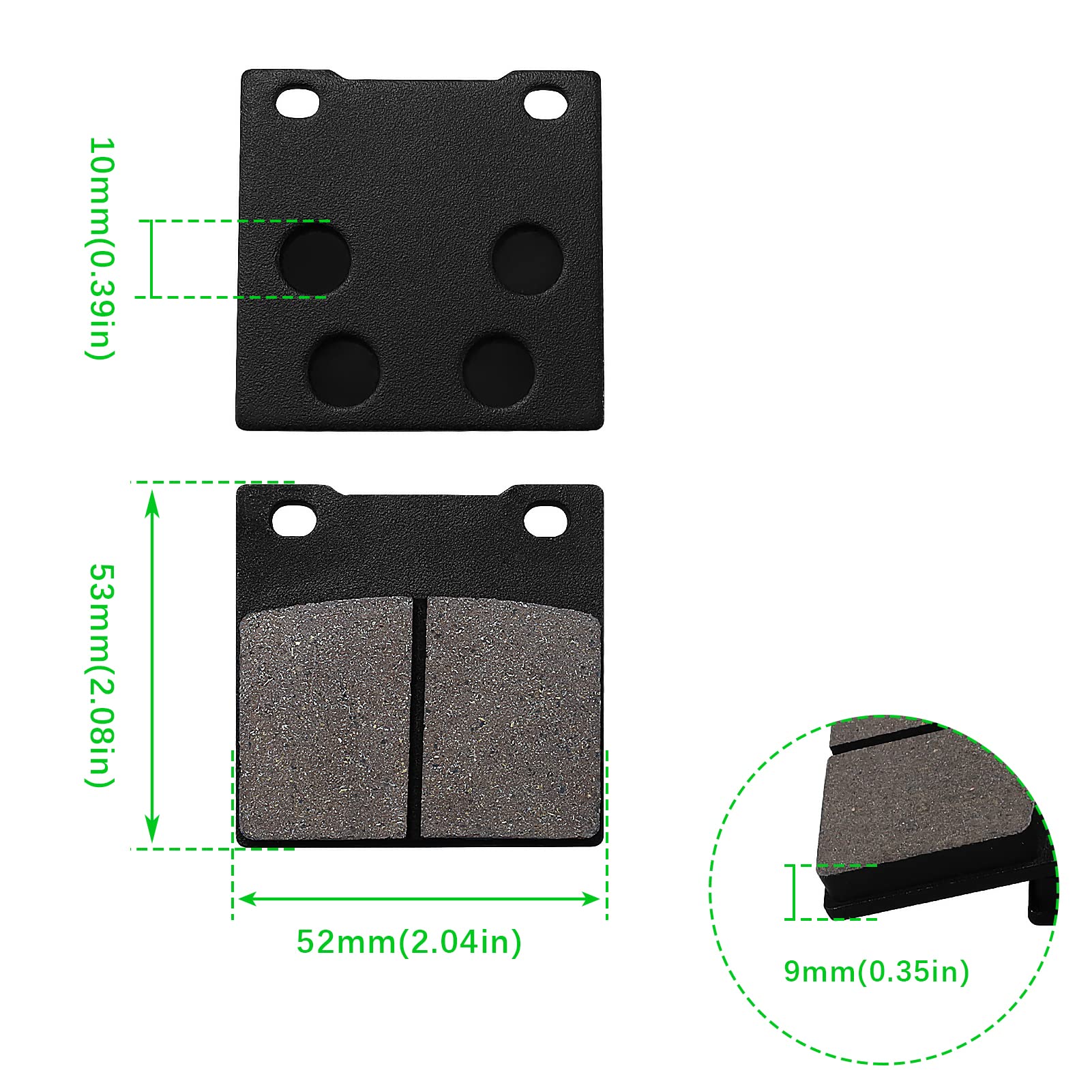 Locopow Sintered Brake Pads Compatible With Suzuki Hayabusa Gsx1300R 1999-2007/ Bandit 1200 Gsf1200S 2001-2005/Gsxr1100W 1993-19