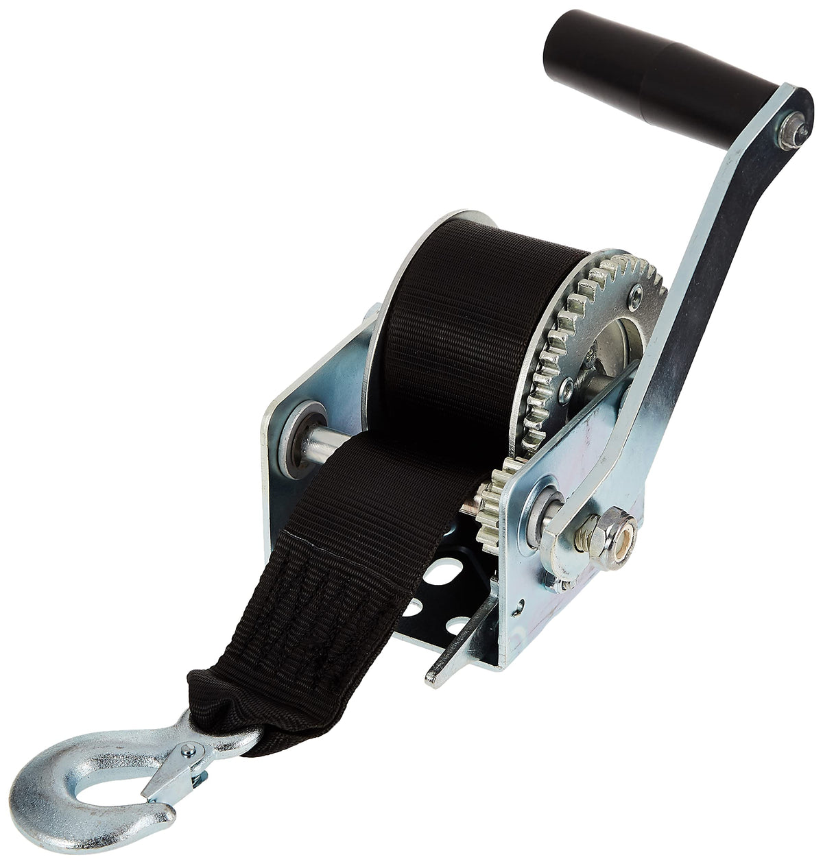 Reese Towpower 7019400 Boat Trailer Winch, 600 Lbs. Capacity, Single-Speed Hand Crank Winch, High-Performance Zinc Finish, 15 Fo