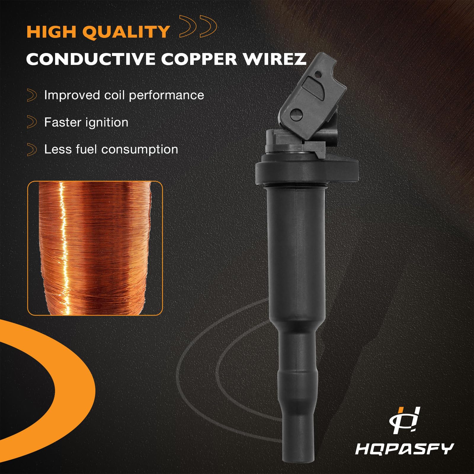 Hqpasfy Ignition Coil Pack Set Of 6 Compatible With Bmw 325I 335I 525I 550I 650I M3 M5 X5 X6 & More Replaces# 0221504470, 121375