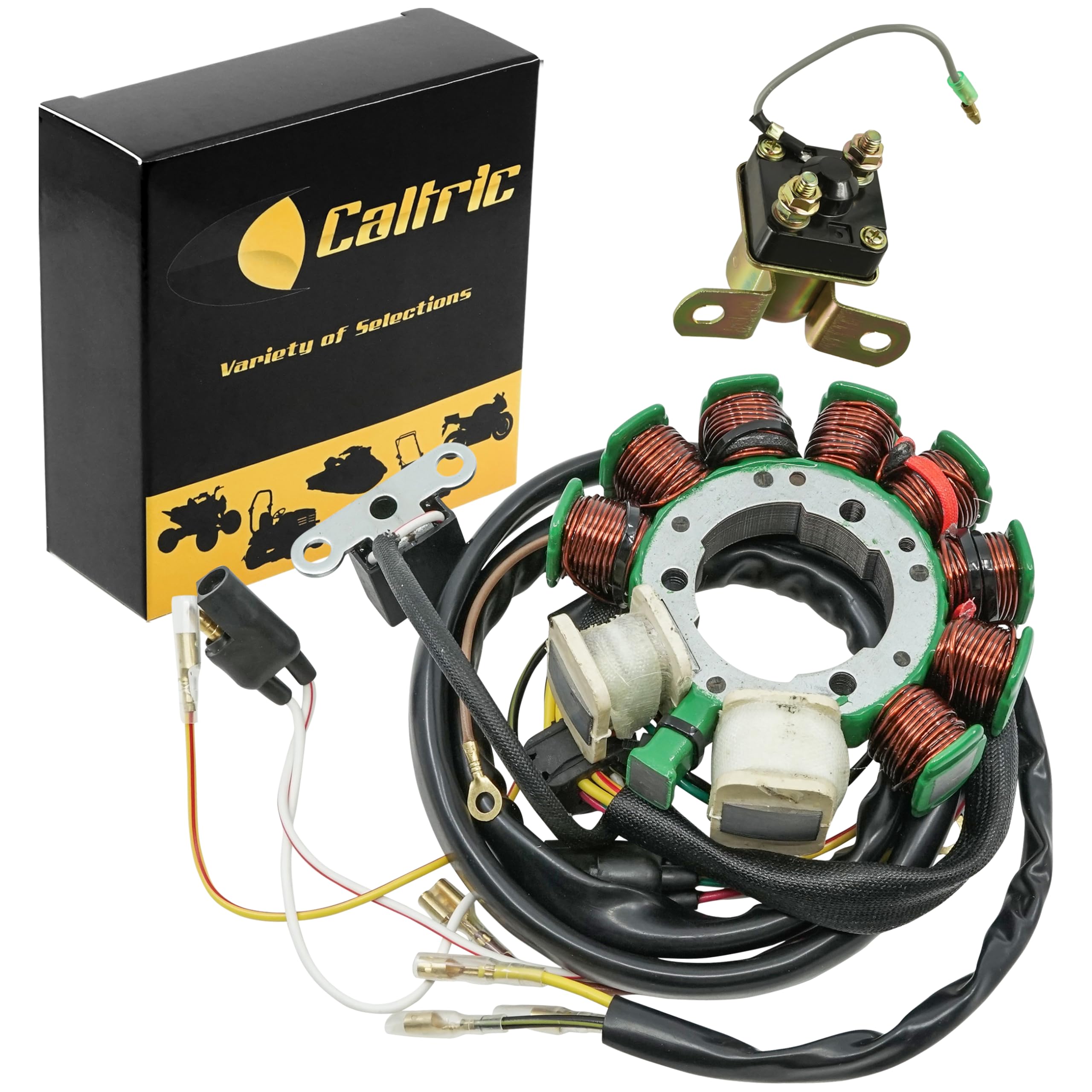 Caltric Stator and Relay SolenoidCompatible with Polaris Magnum 425 4X4 1995-1998 4-Stroke